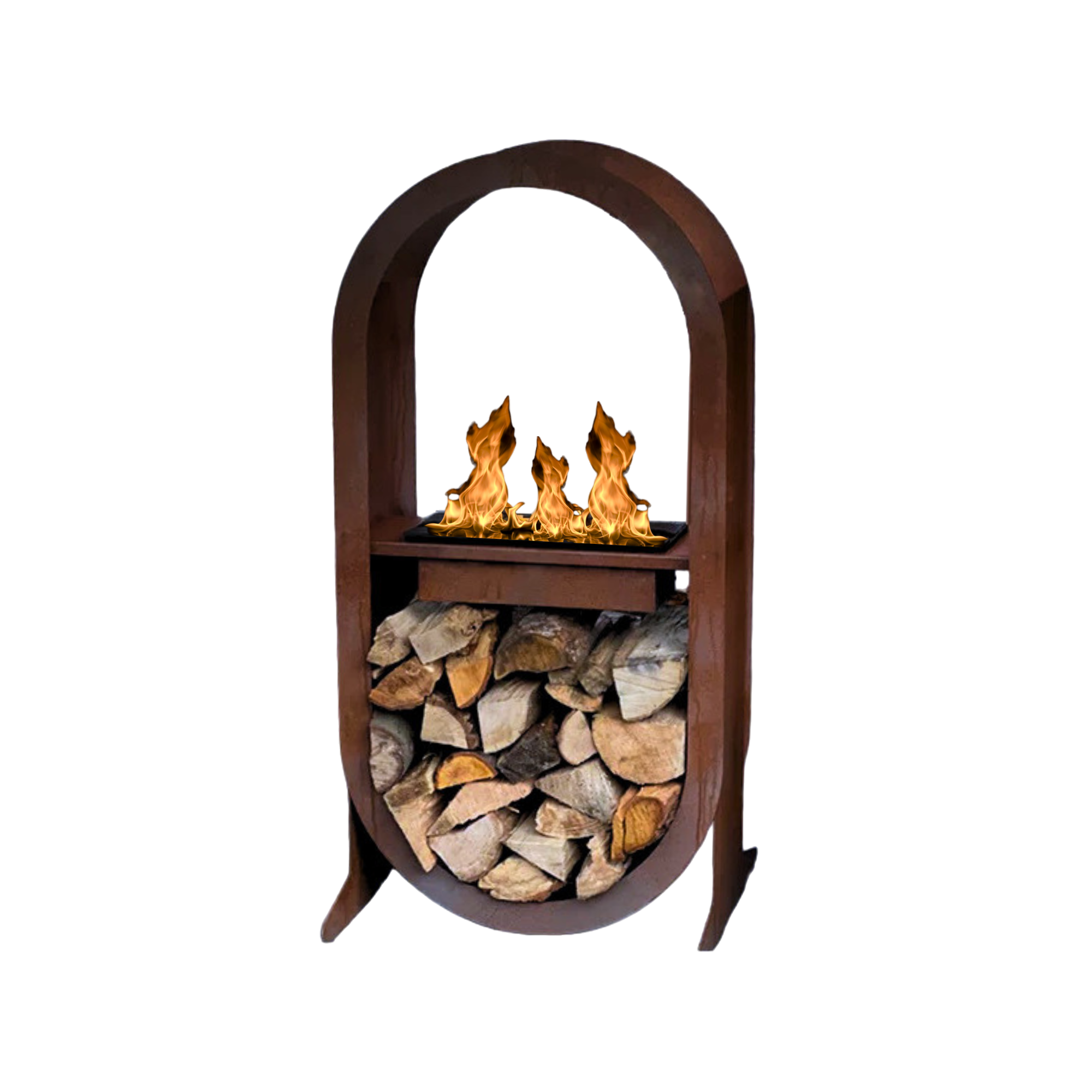 Irazu Rust Bio Ethanol Stove H110 cm
