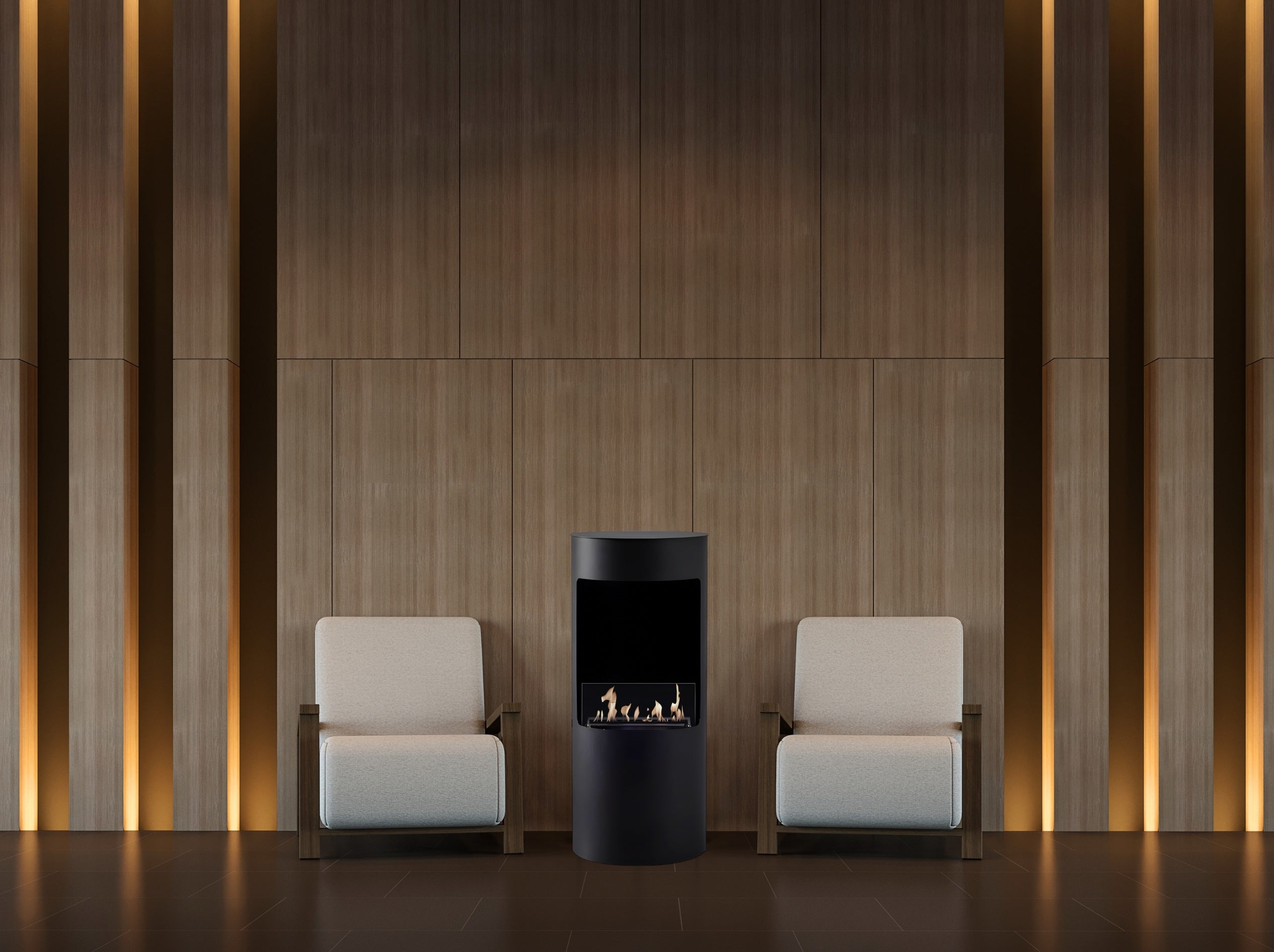 Lomanian Zwart Bio Ethanol Vrijstaand Haard H95 cm