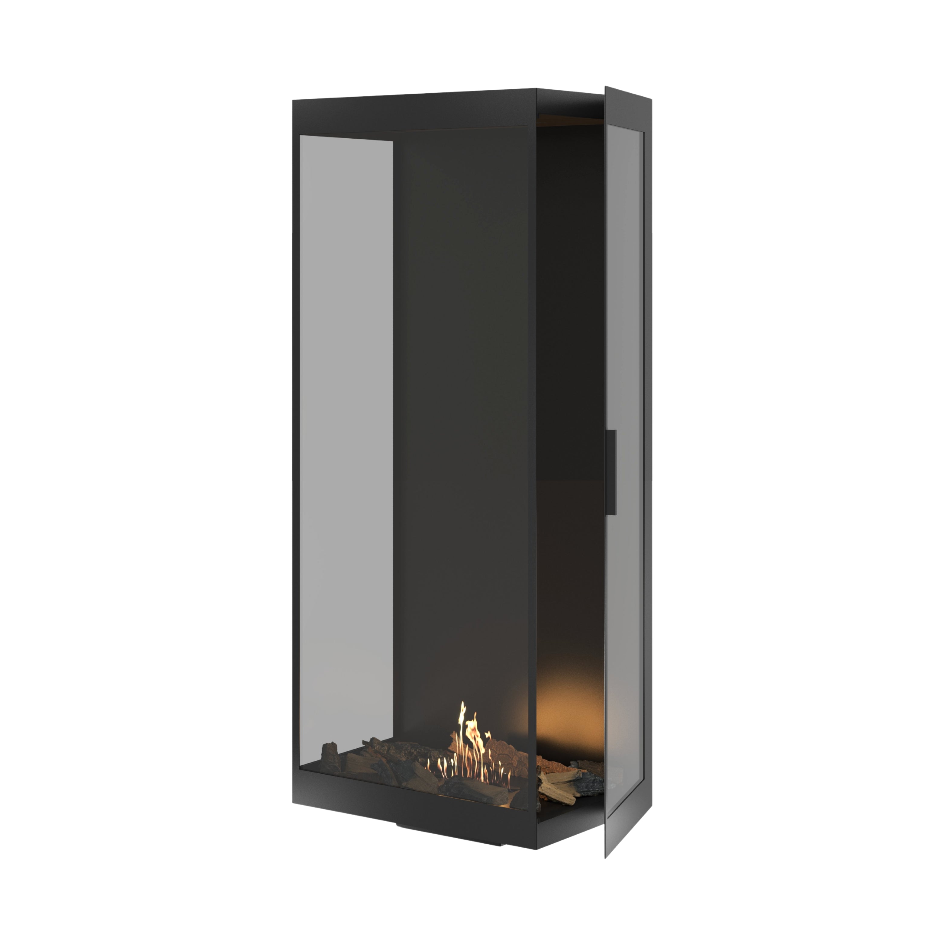 Made Driezijdig Vertical Roomdivider Volle Glas 60 x 140 cm