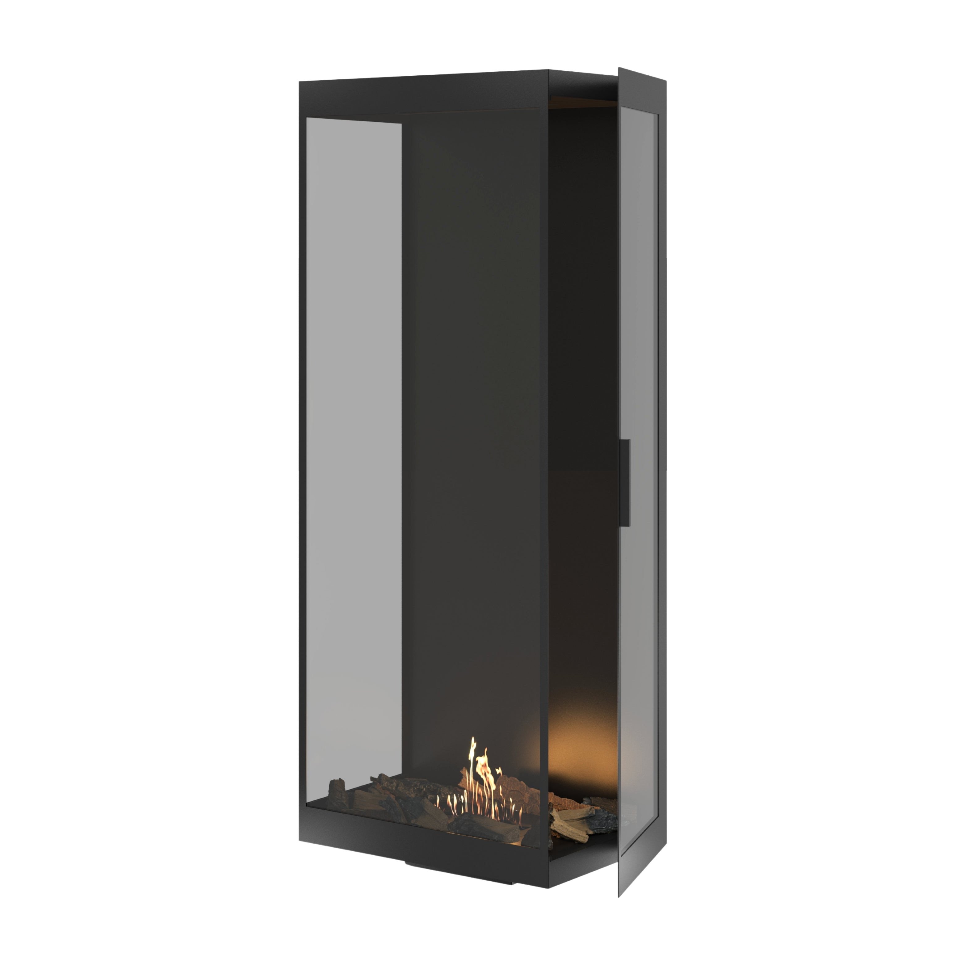 Made Driezijdig Vertical Roomdivider Volle Glas 60 x 160 cm