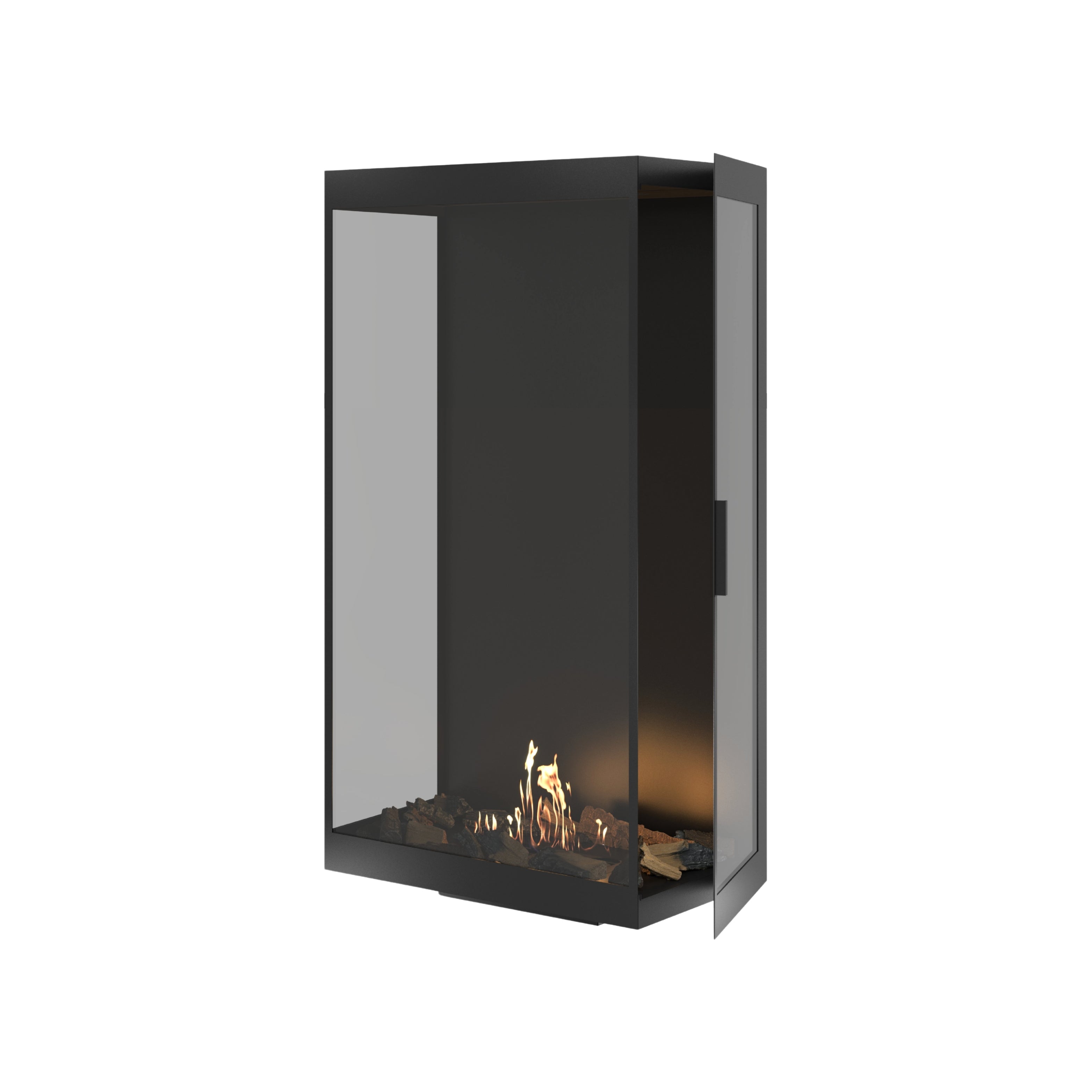 Made Driezijdig Vertical Roomdivider Volle Glas 70 x 100 cm