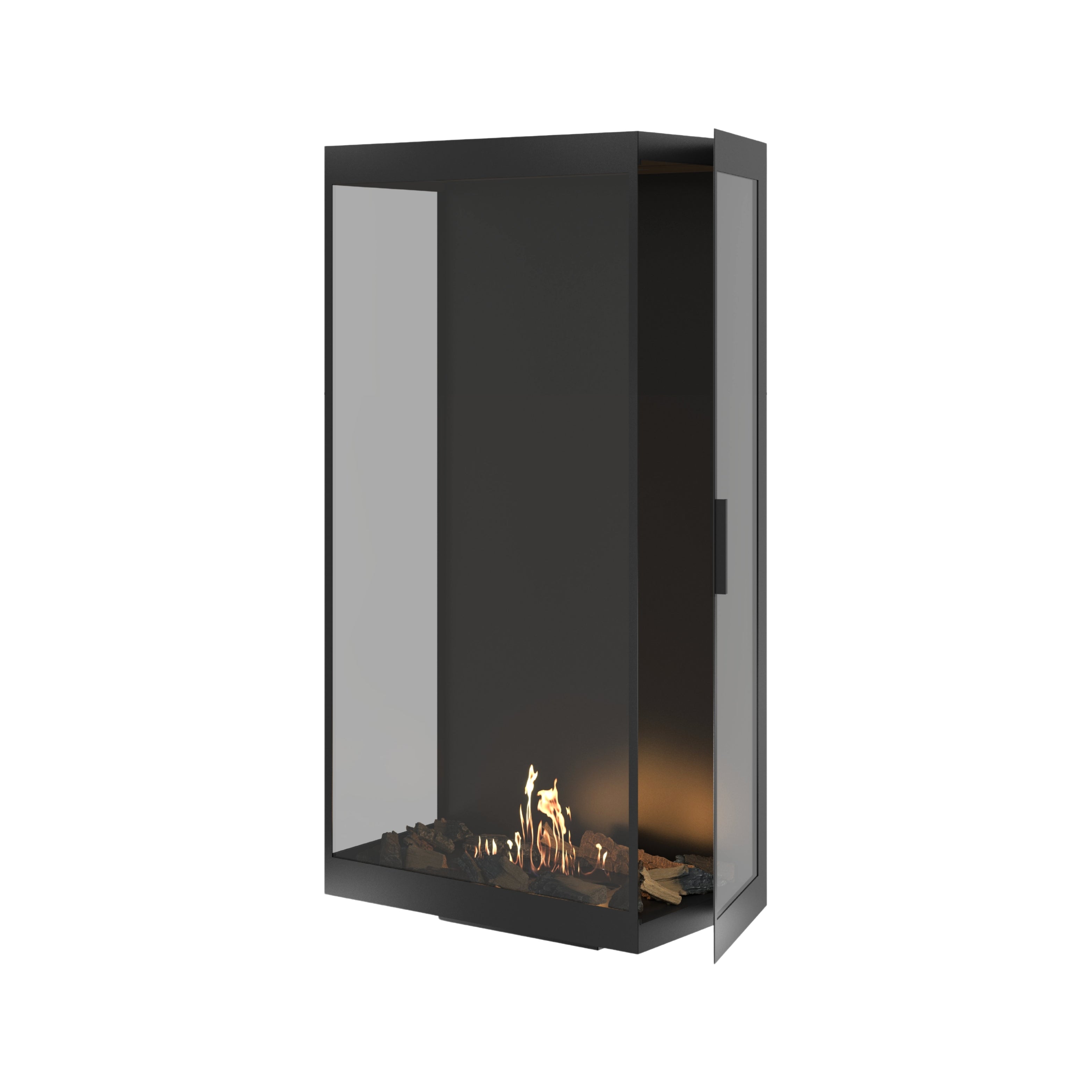 Made Driezijdig Vertical Roomdivider Volle Glas 70 x 120 cm