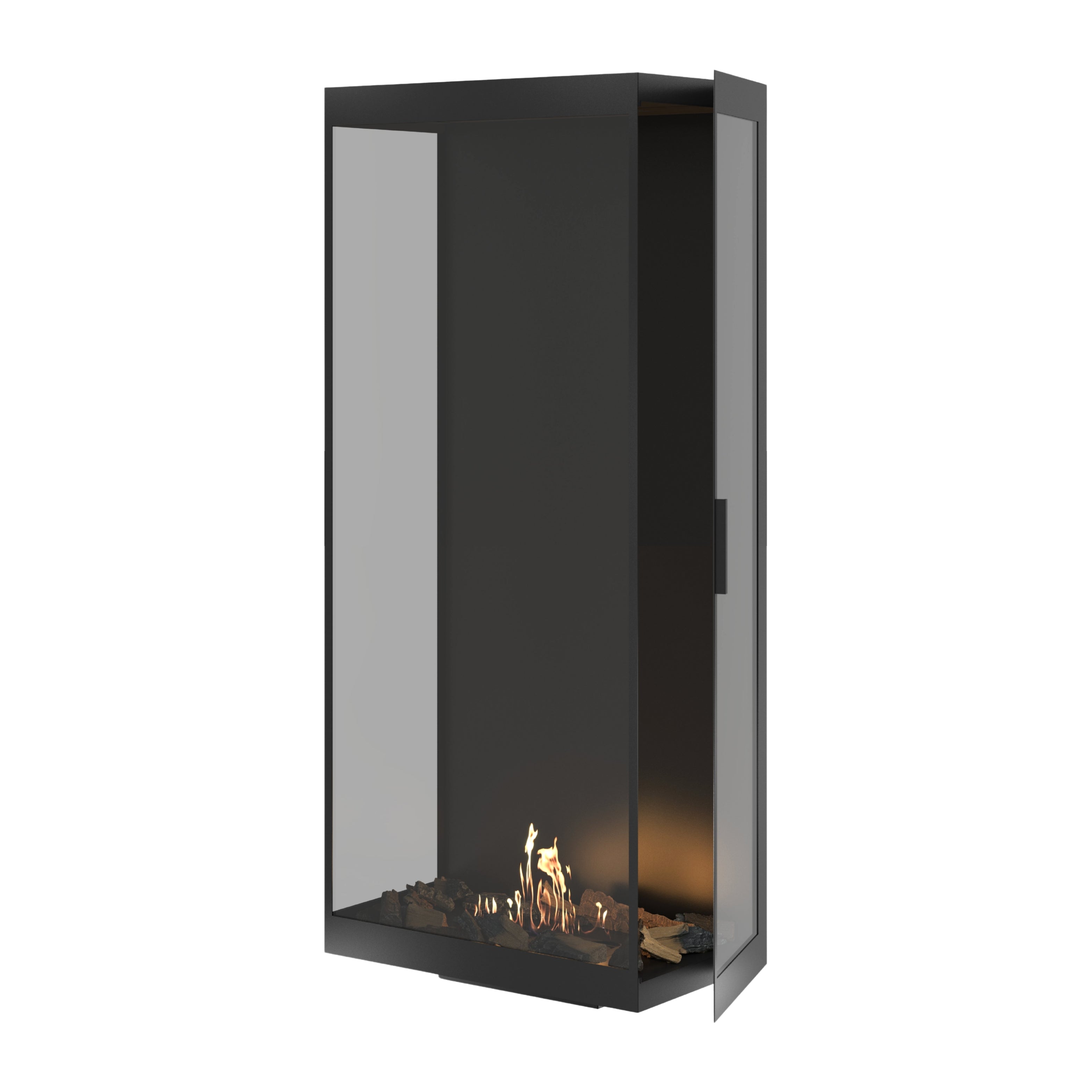 Made Driezijdig Vertical Roomdivider Volle Glas 70 x 160 cm