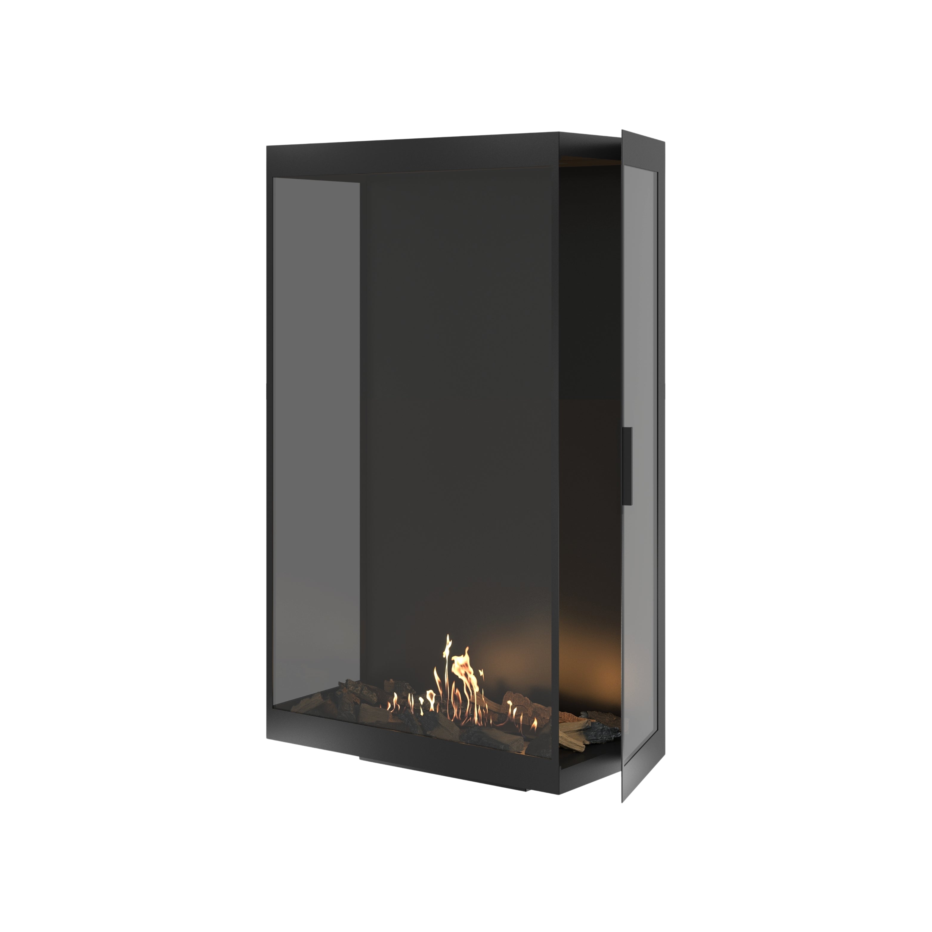 Made Driezijdig Vertical Roomdivider Volle Glas 80 x 100 cm