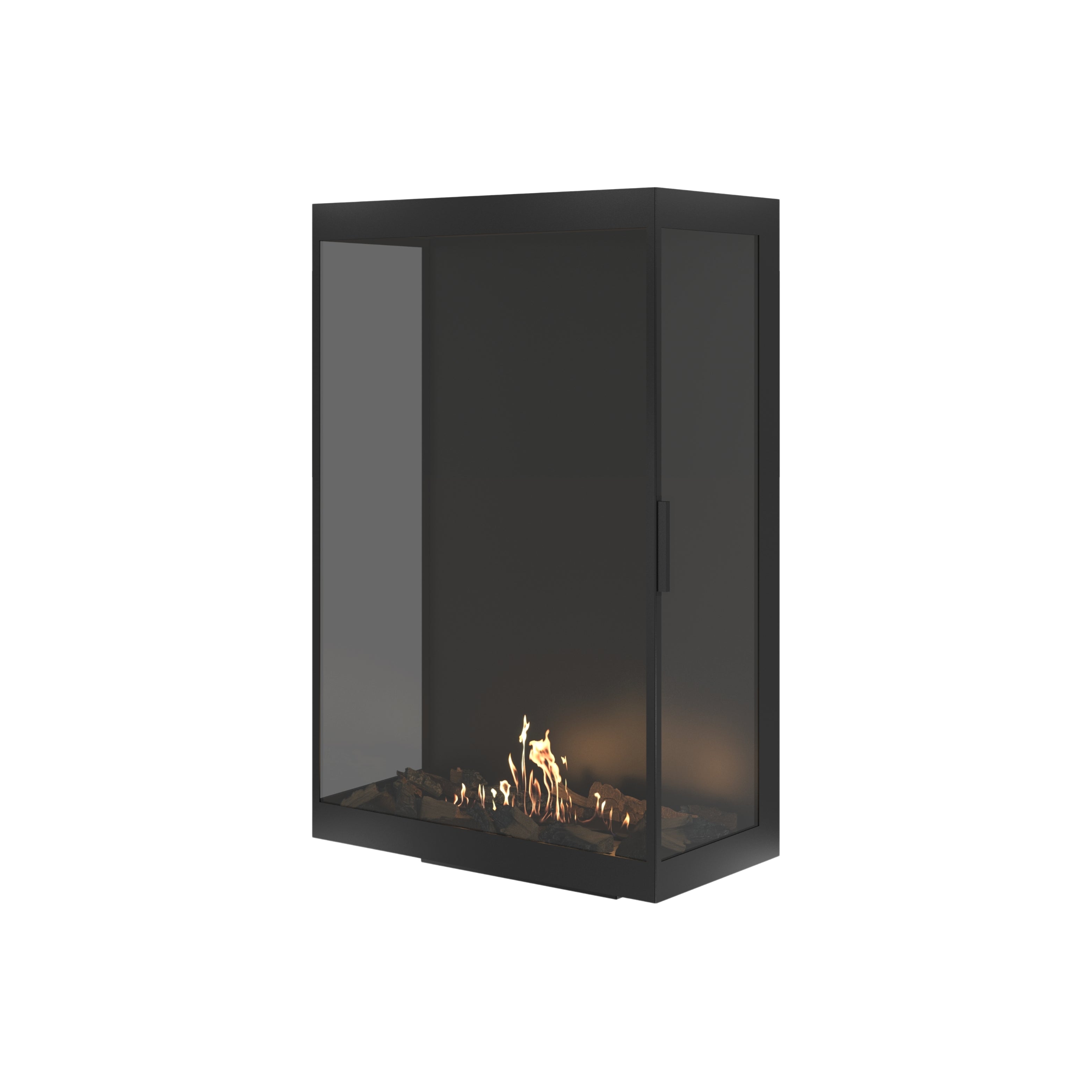 Made Driezijdig Vertical Roomdivider Volle Glas 80 x 100 cm