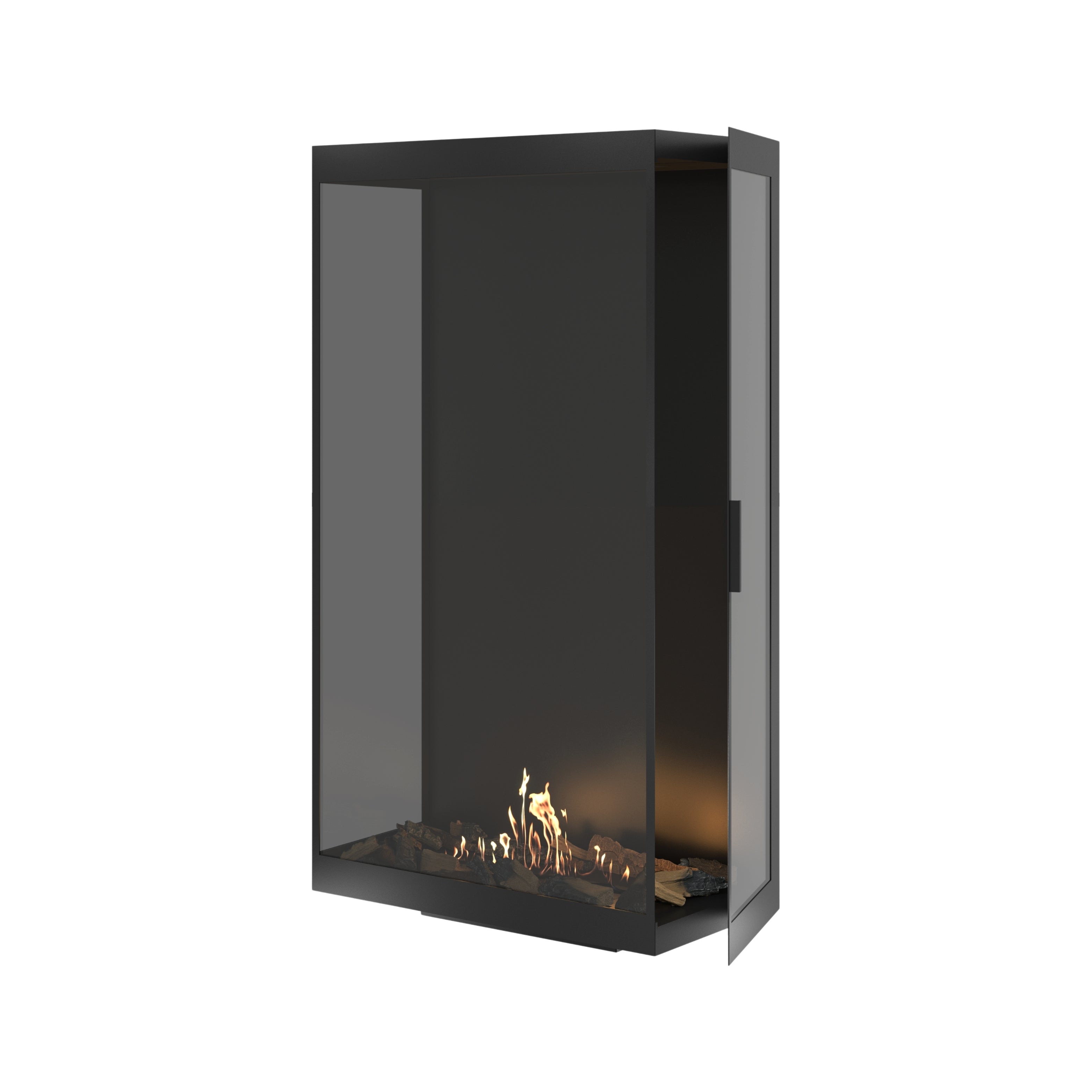 Made Driezijdig Vertical Roomdivider Volle Glas 80 x 120 cm