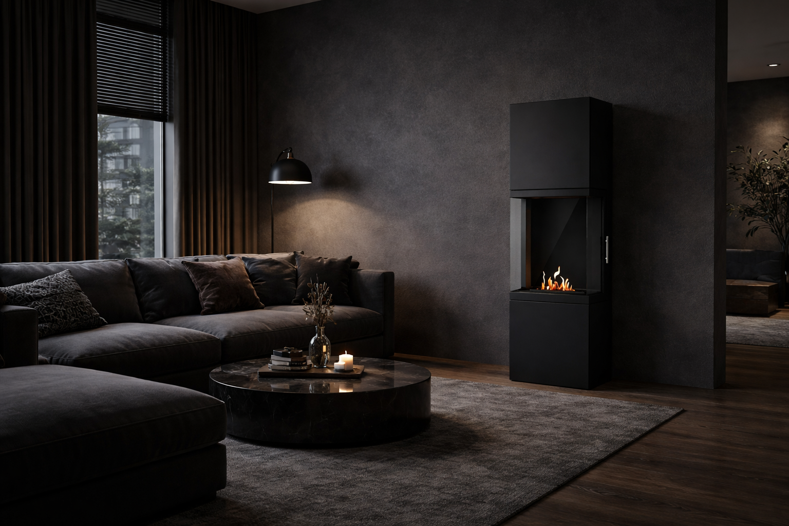 Mavellino Bio Ethanol Vrijstaand Kachelhaard H140 cm