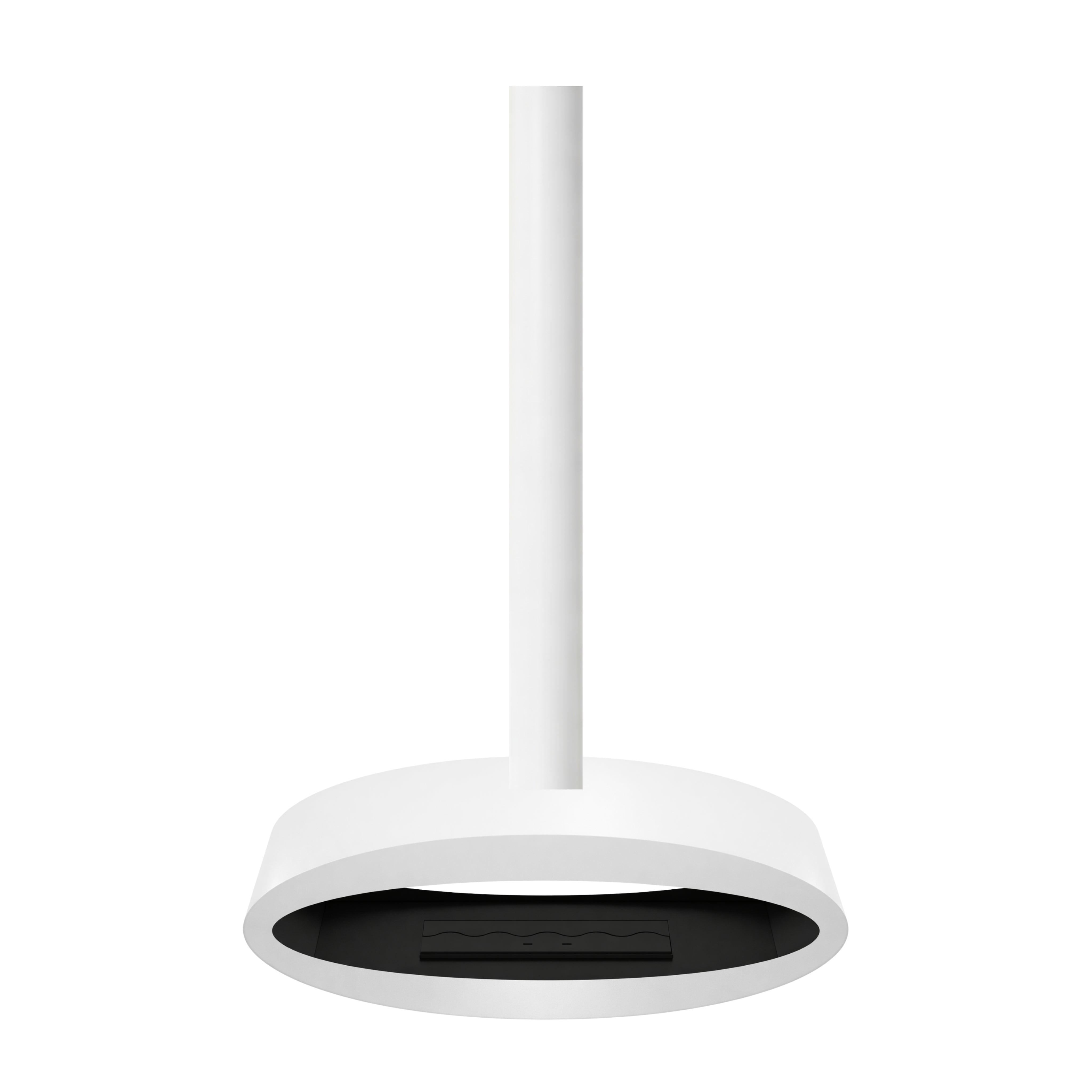 Meru Tube White Bio Ceiling Fireplace 112 cm