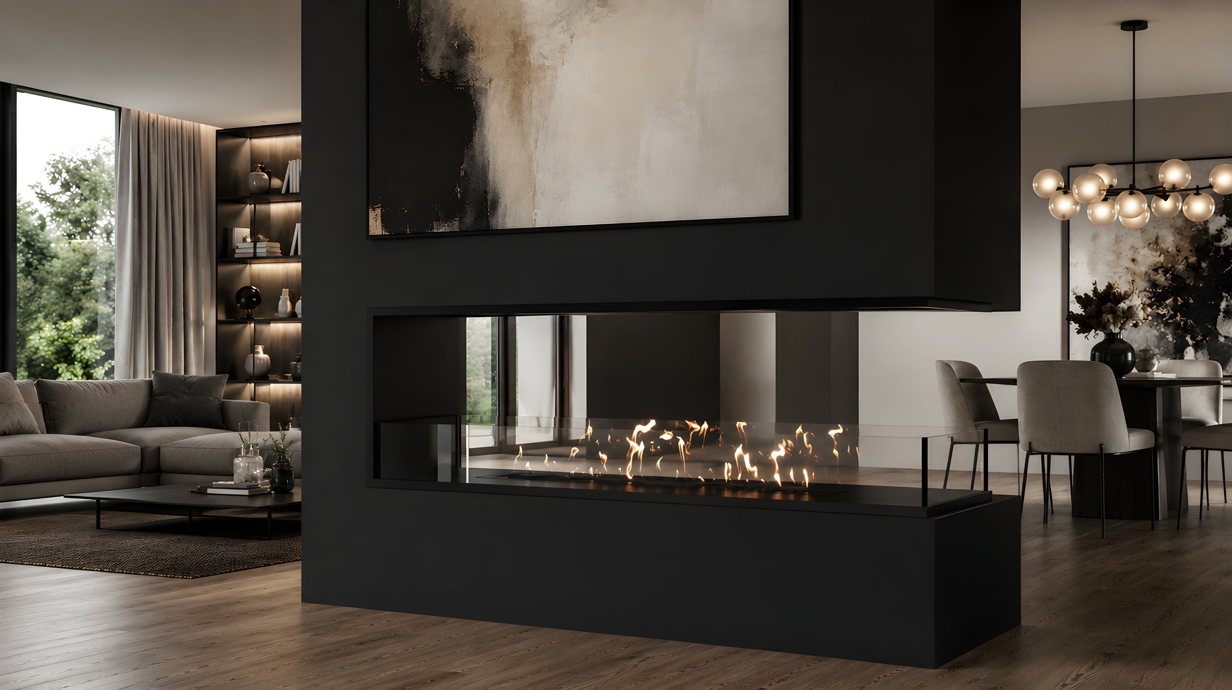 Saint U Vorm Driezijdig Inbouwhaard 140 cm