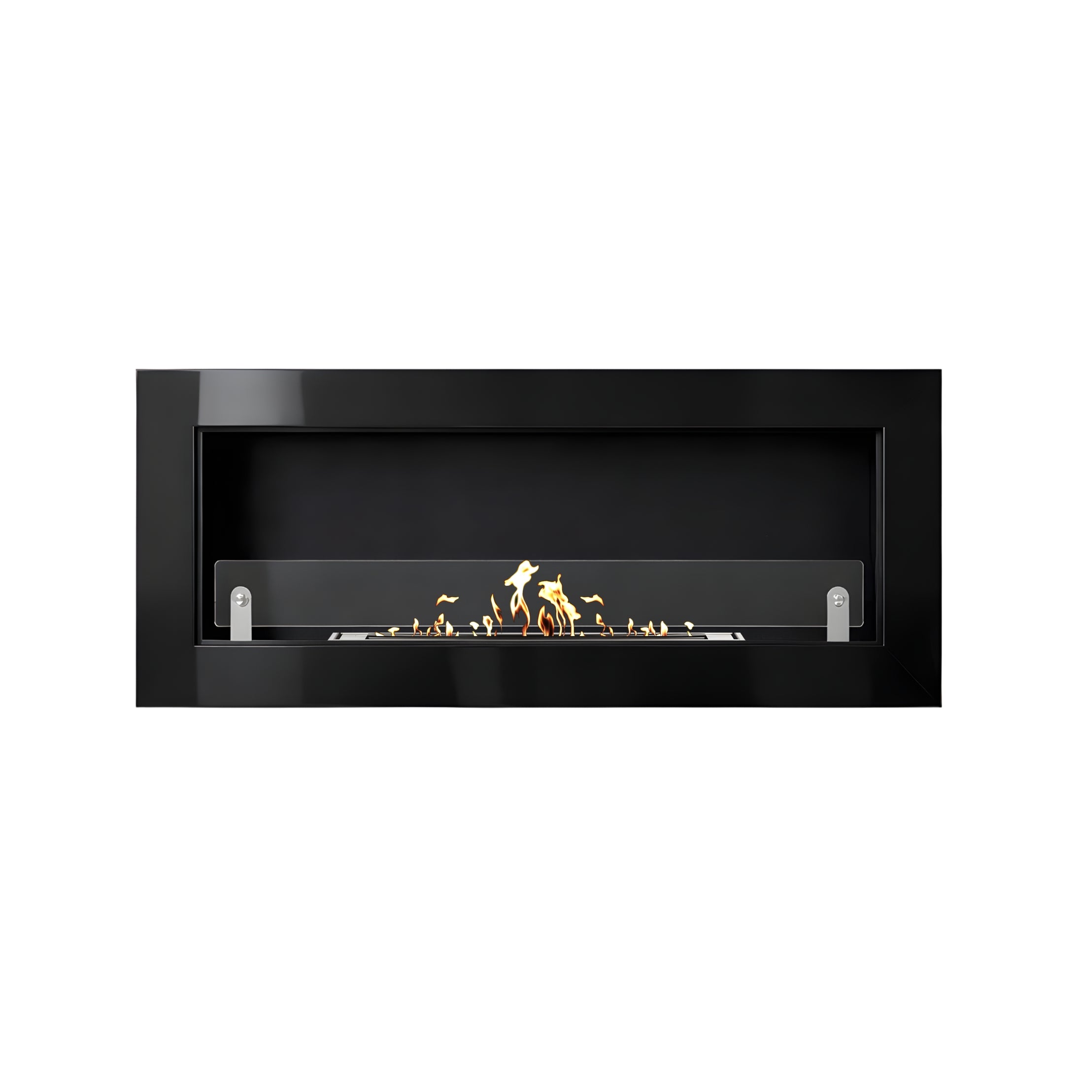 Sani Glanzend Zwart Inbouwhaard 120 cm