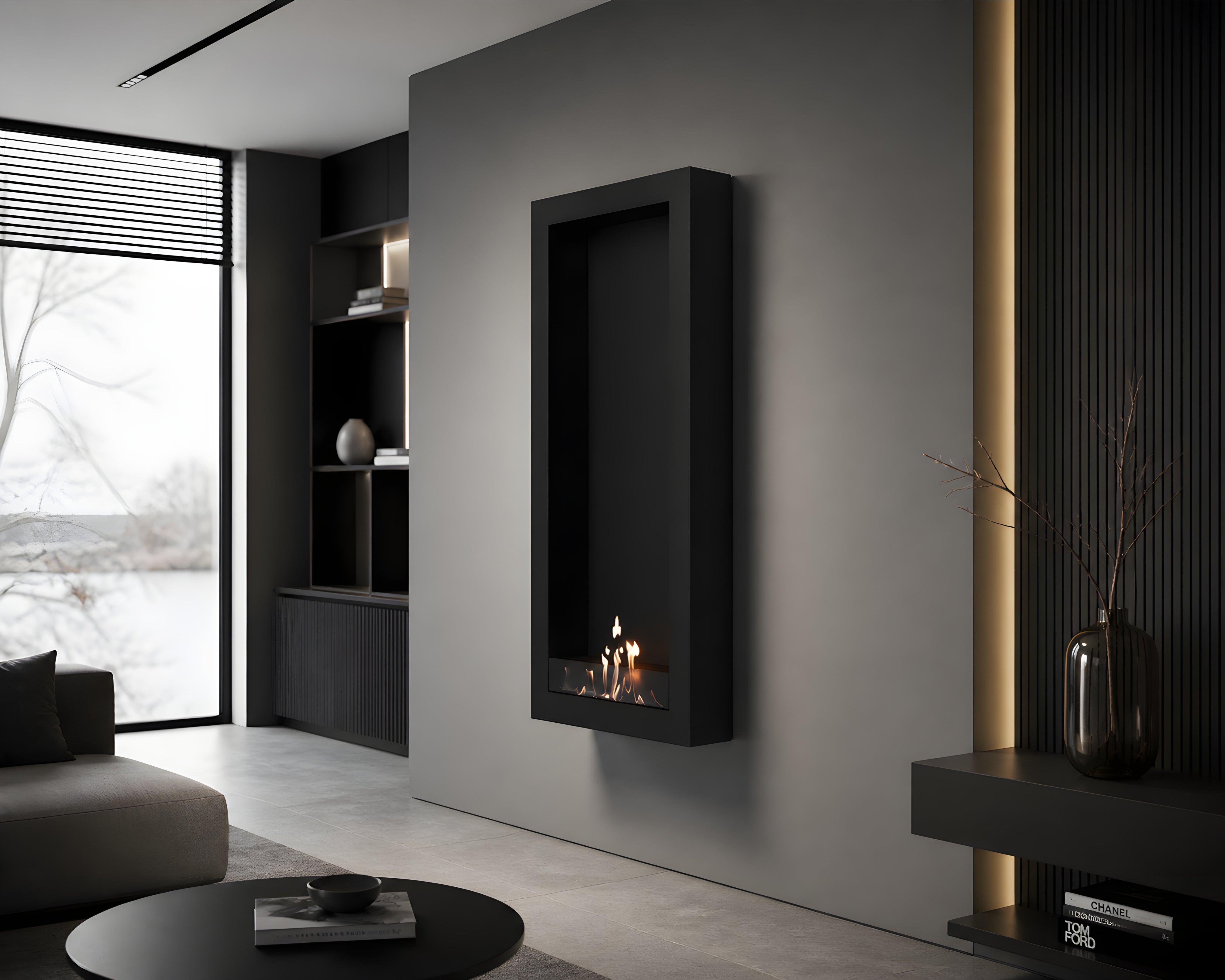 Selected Box Vertical Wandhaard Zwart 60 x 100 cm