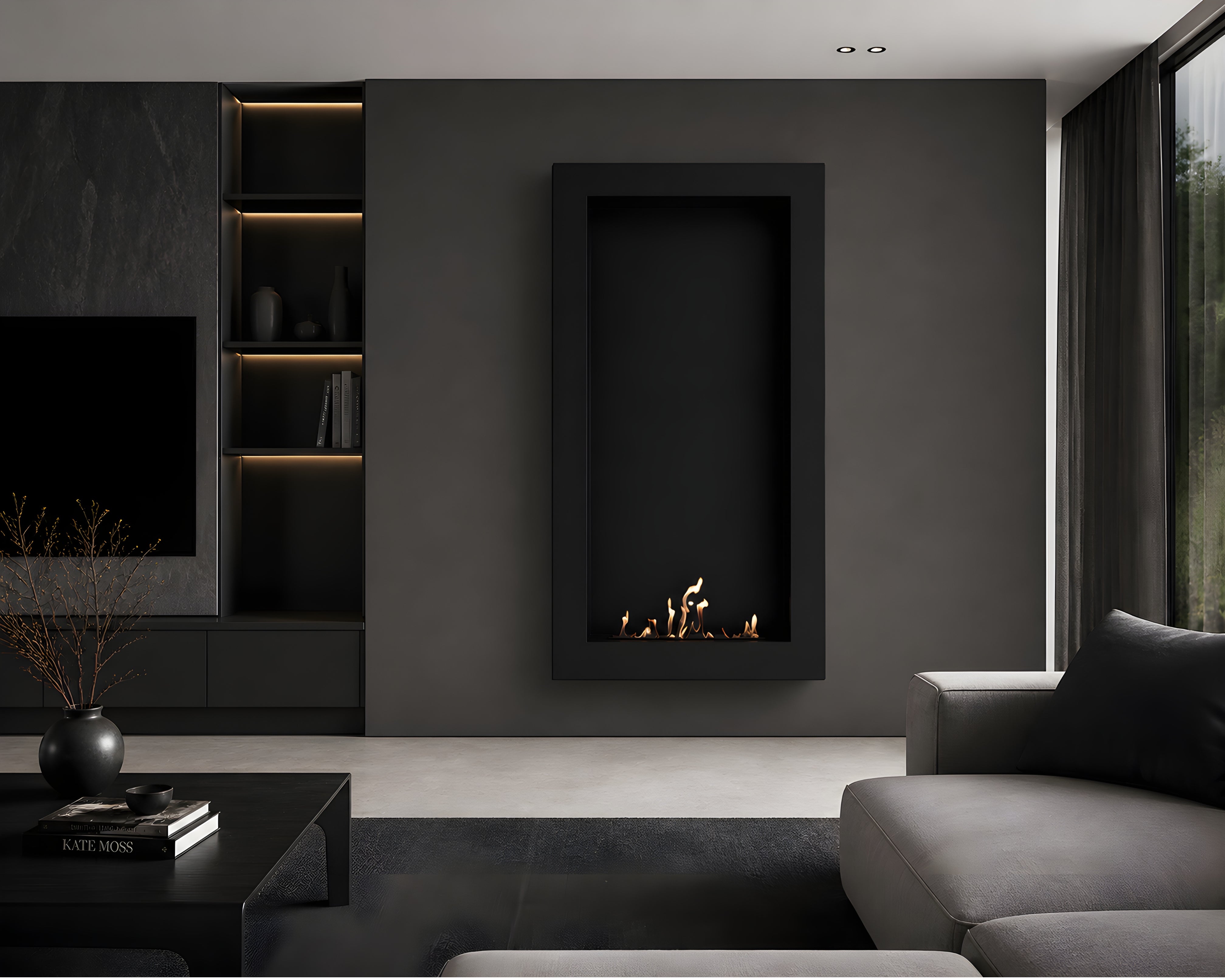 Selected Box Vertical Wandhaard Zwart 60 x 100 cm