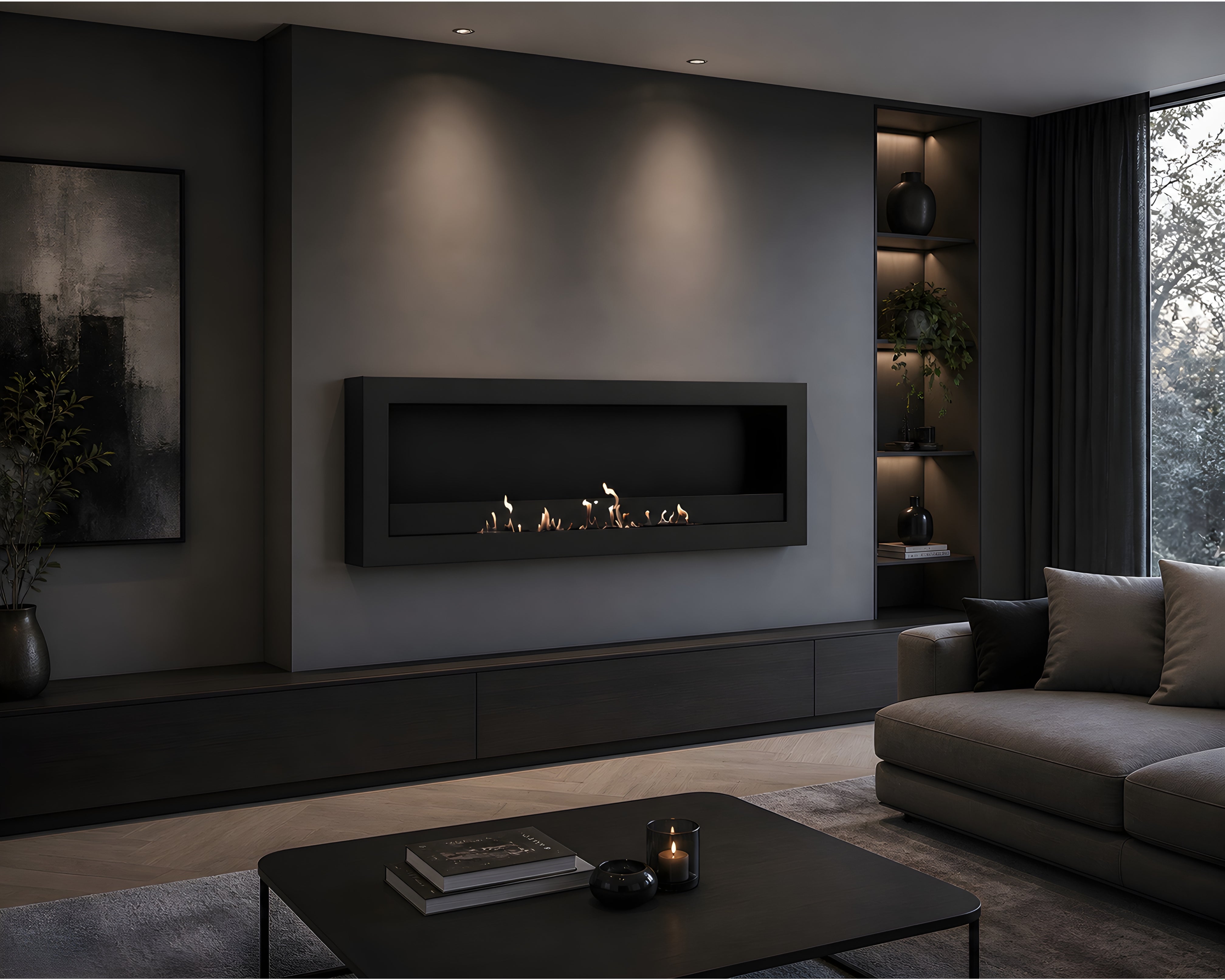 Selected Box Wandhaard Zwart 140 cm