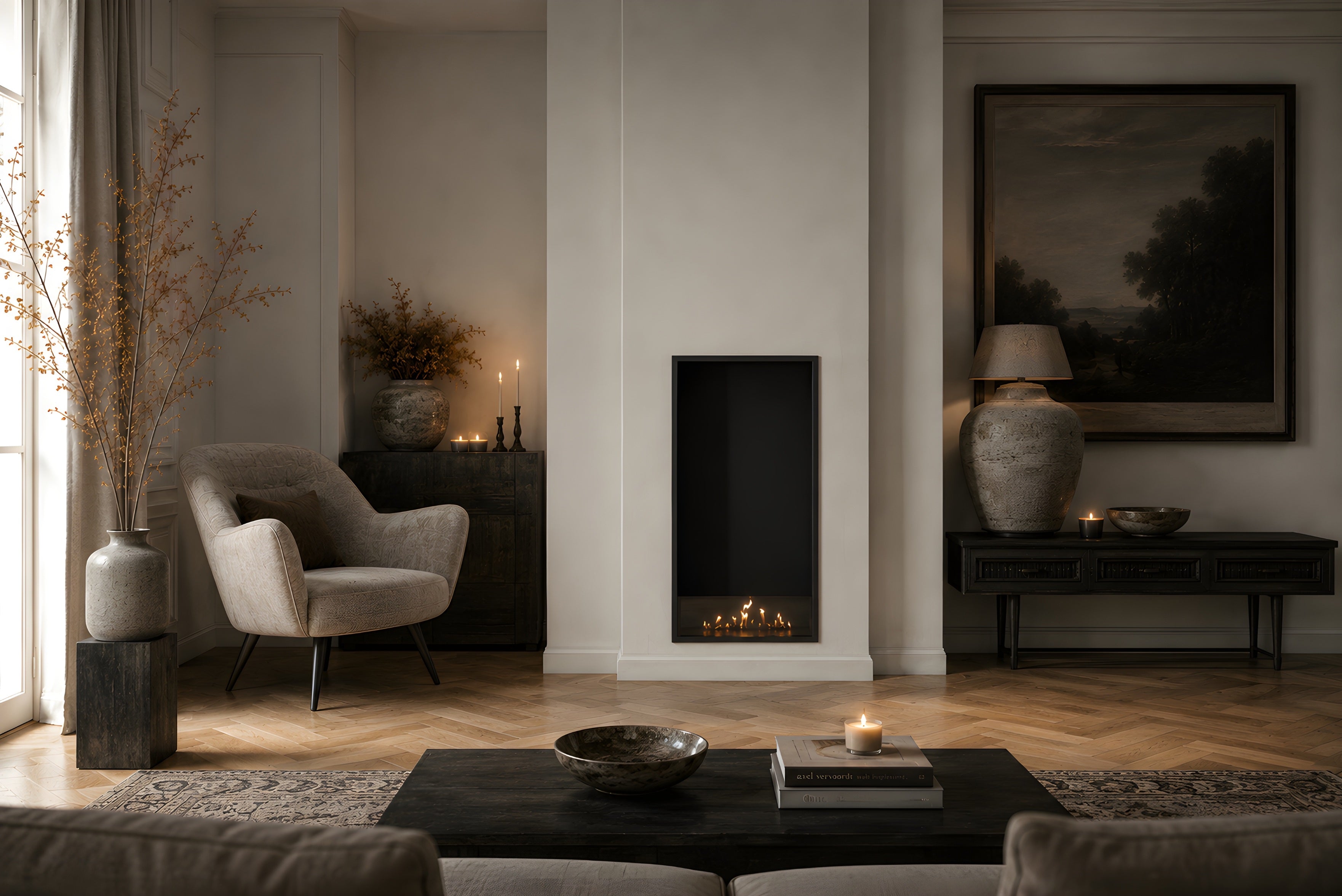 Selected Vertical Enkelzijdige Inbouwhaard 60 x 140 cm