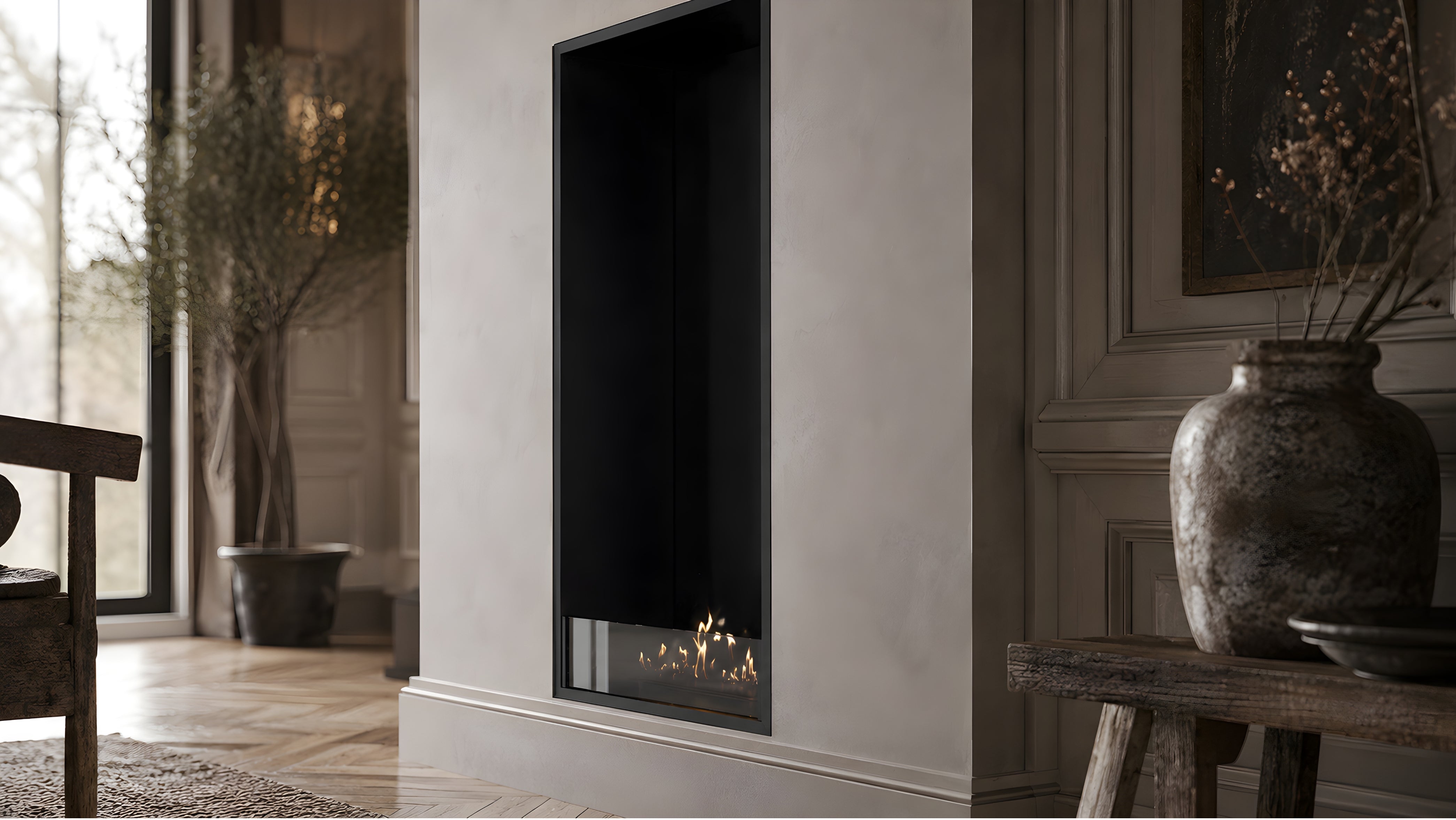Selected Vertical Enkelzijdige Inbouwhaard 60 x 160 cm