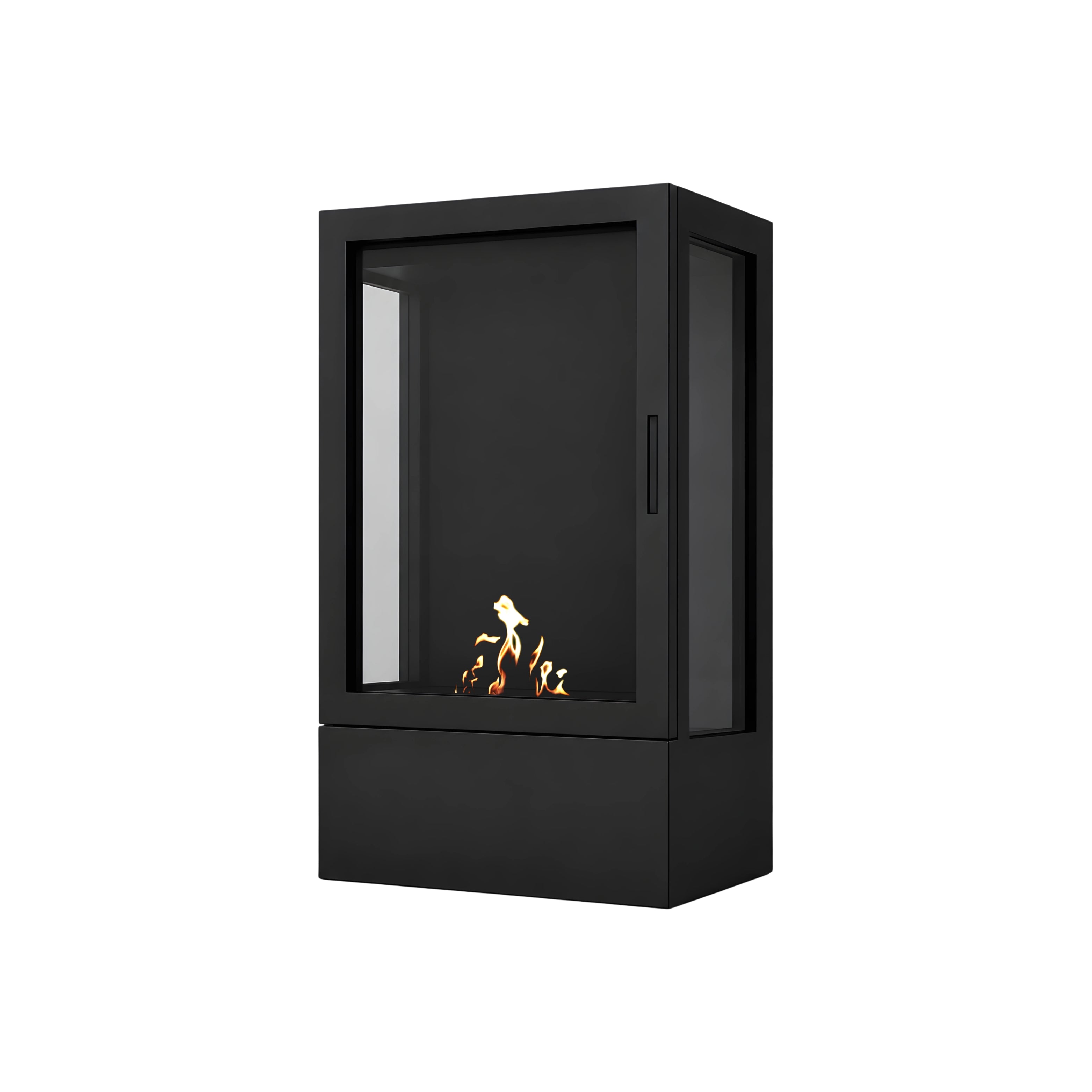 Sien Verticale Vrijstaande Haard Volle Glas H120 cm