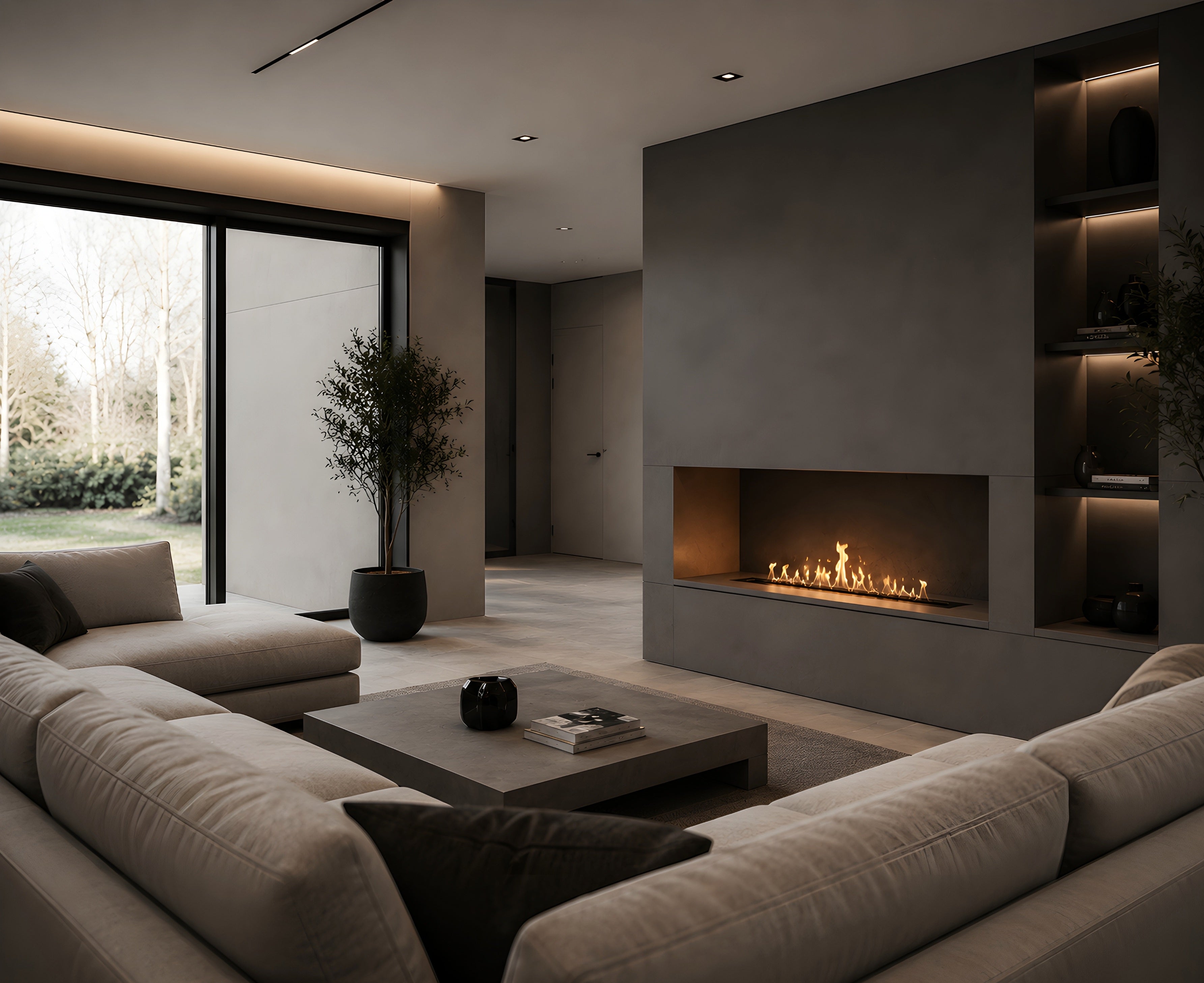 Solo Line Inbouwbrander RVS 100 cm