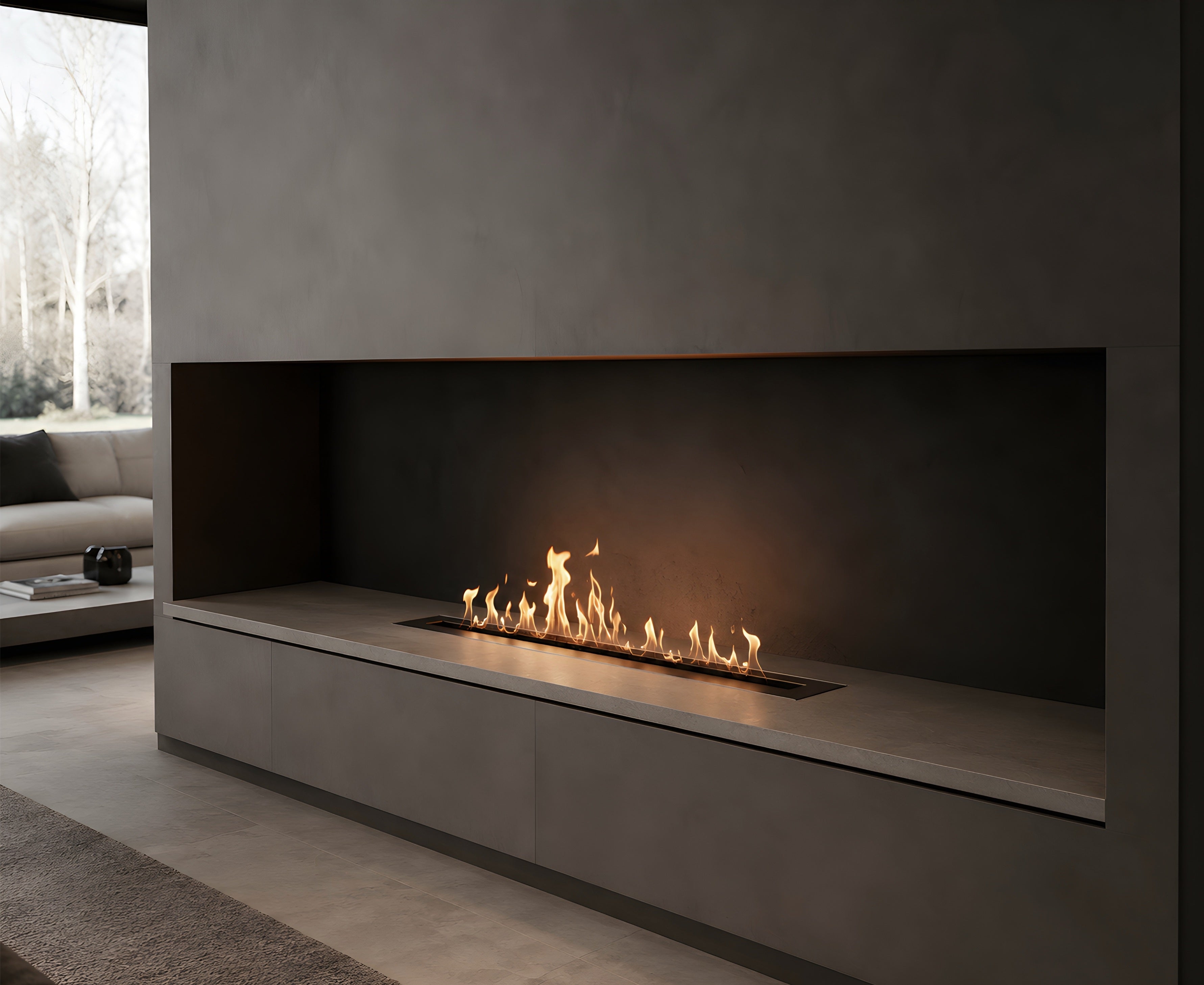 Solo Line Inbouwbrander RVS 100 cm