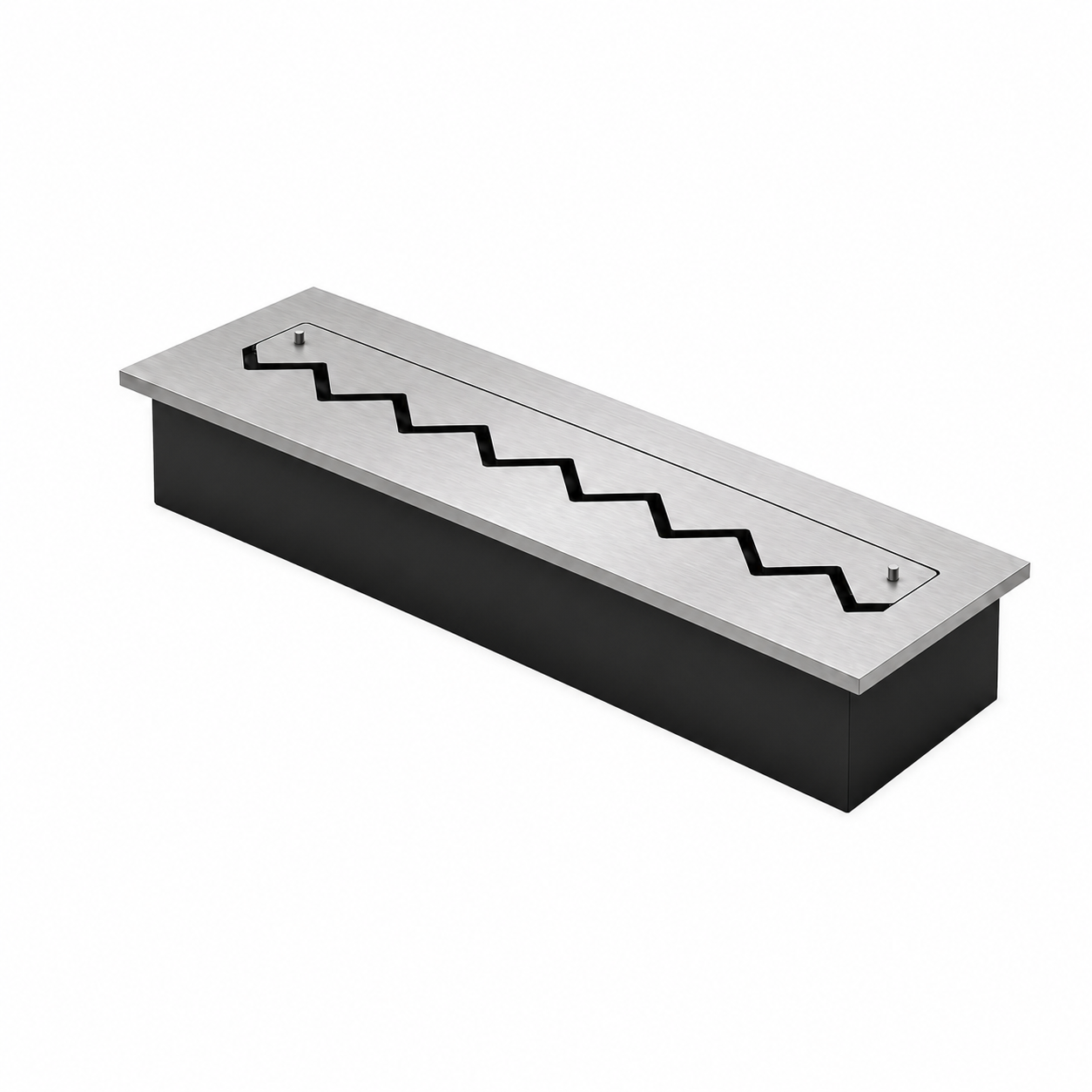 Solo Zigzag Inbouwbrander RVS 80 cm
