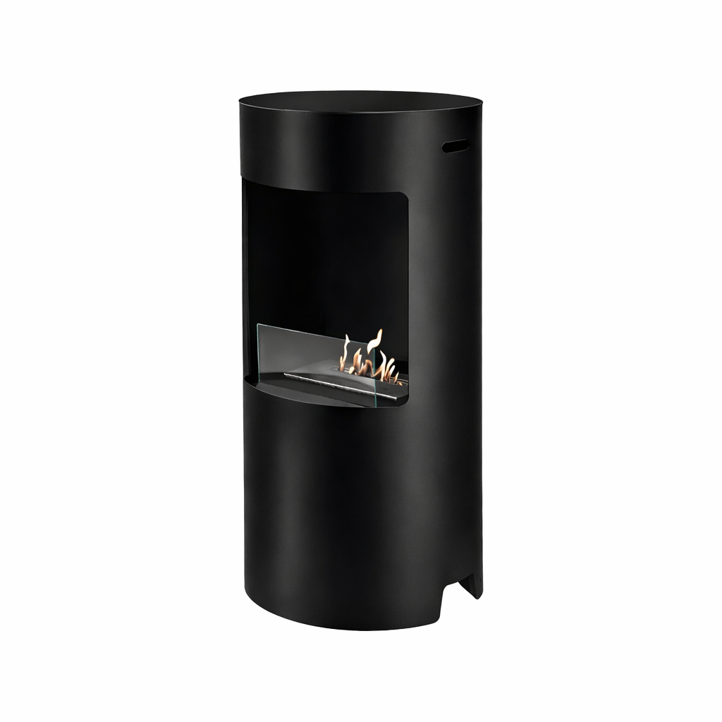 Pale Black Bio Ethanol Freestanding Stove H80 CM