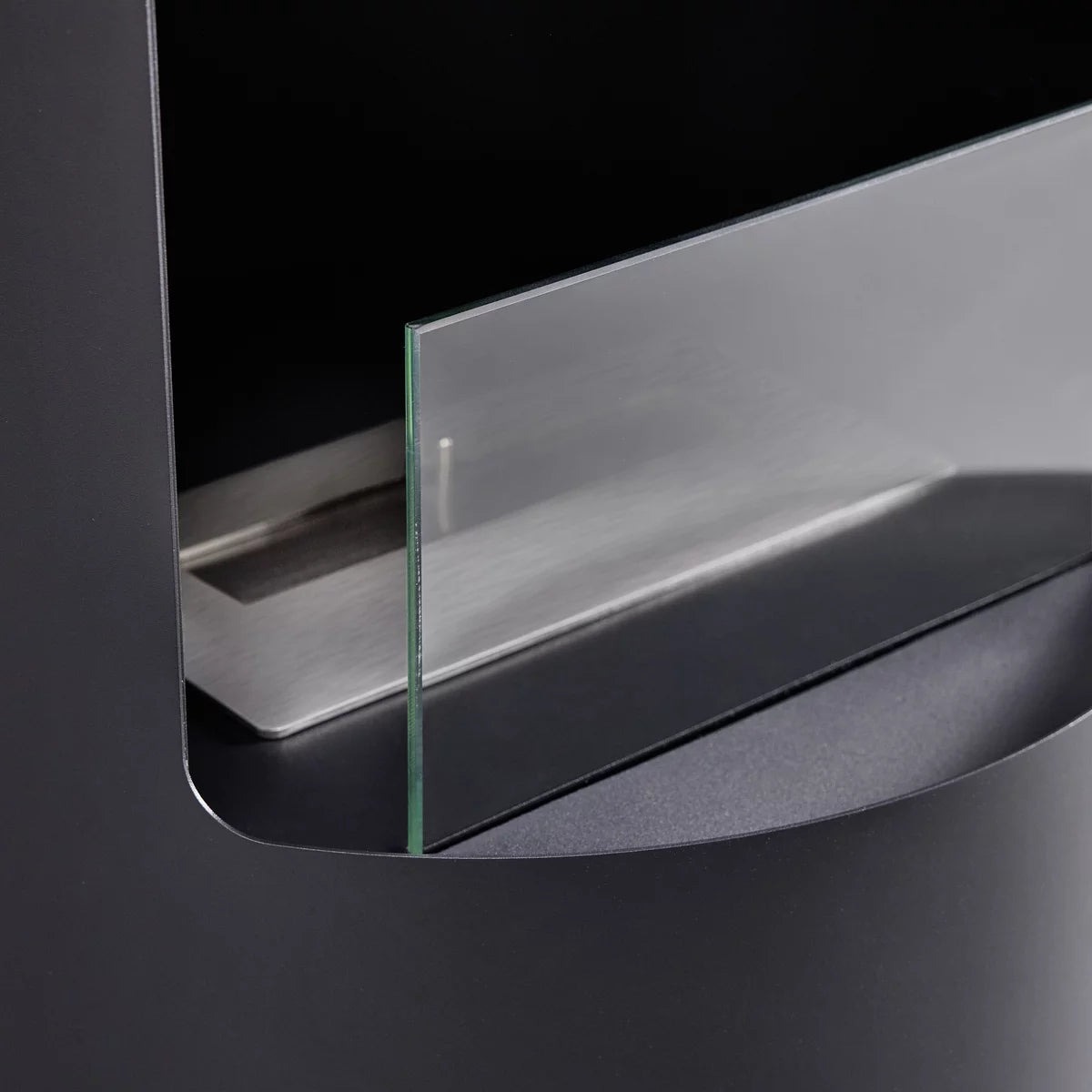 Pale Black Bio Ethanol Freestanding Stove H80 CM