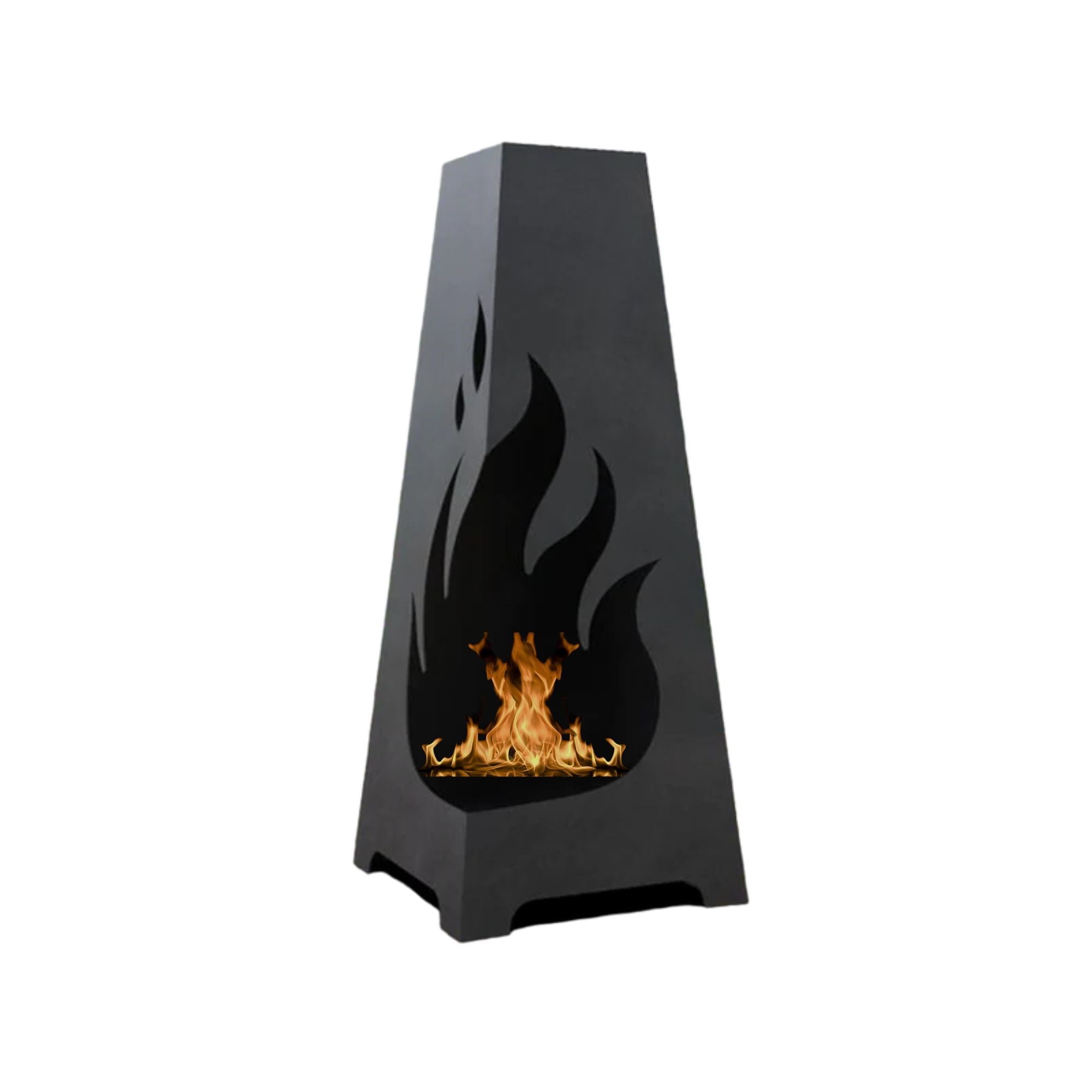 Feather Black Bio-Ethanol Stove H120 cm