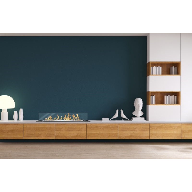 Bio Ethanol Burner Stainless Steel In Furniture 99 CM