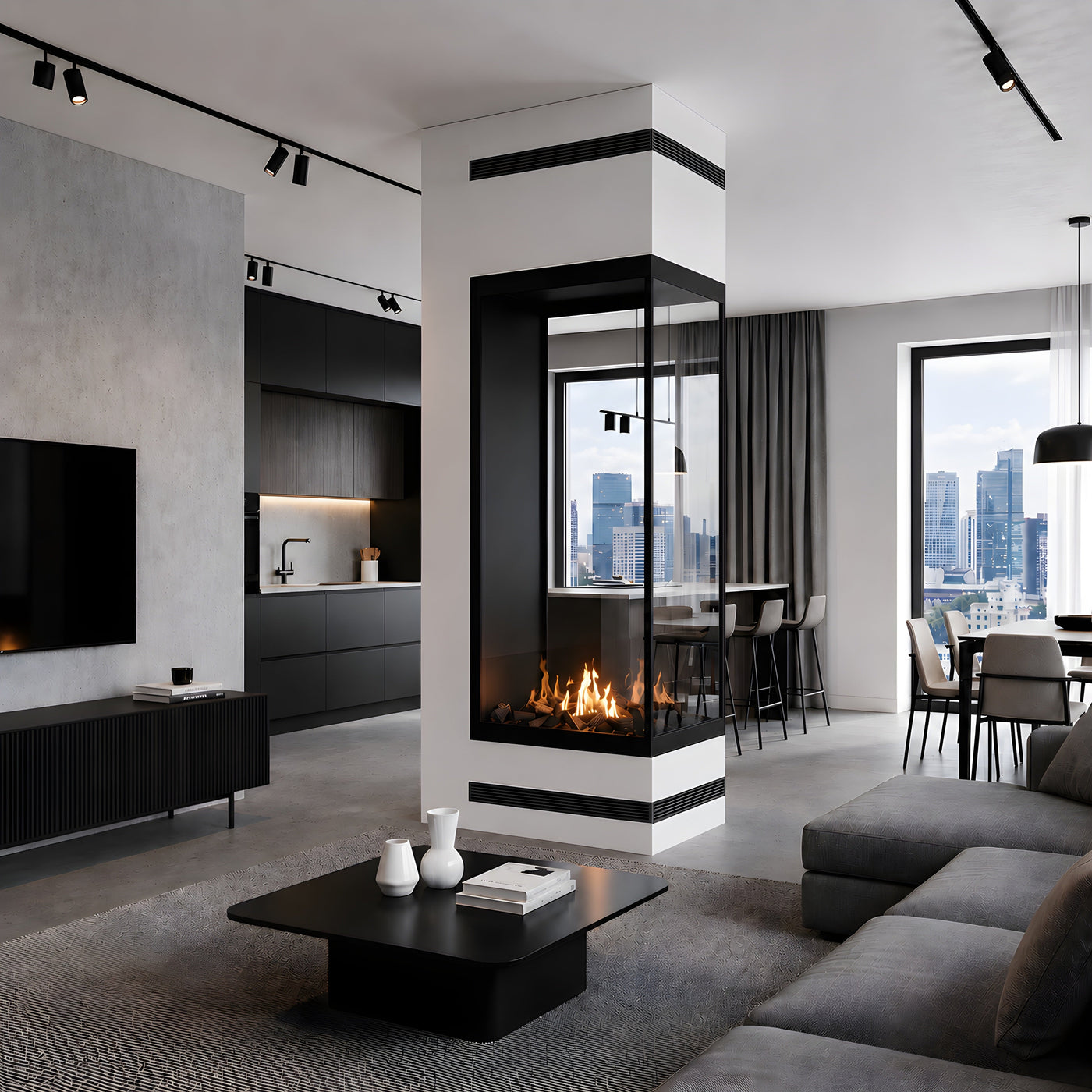 Wild Flame: De Duurzame Bio Ethanol Roomdivider Tunnelhaard