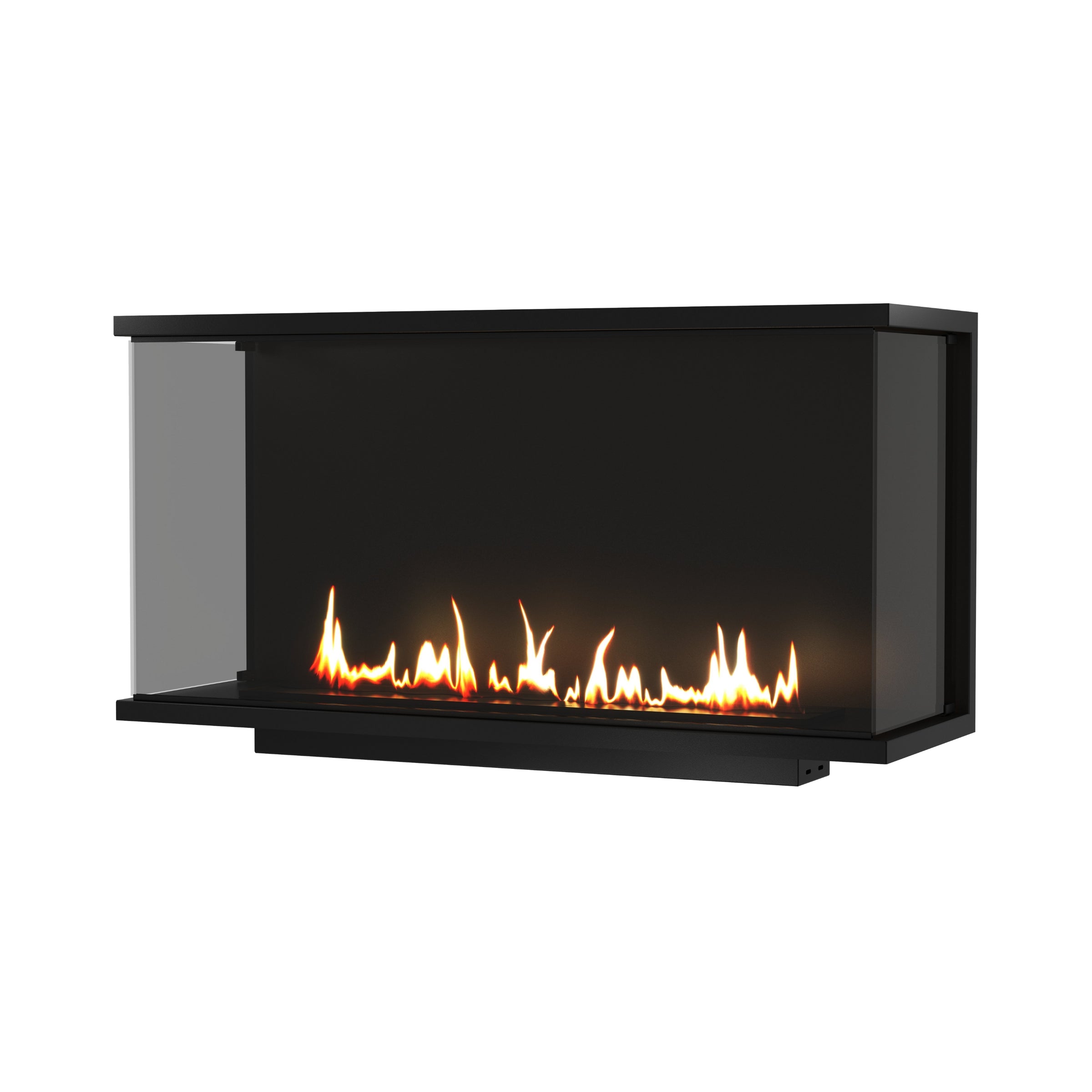 Made Driezijdig Inbouwhaard Volle Glas 130 cm