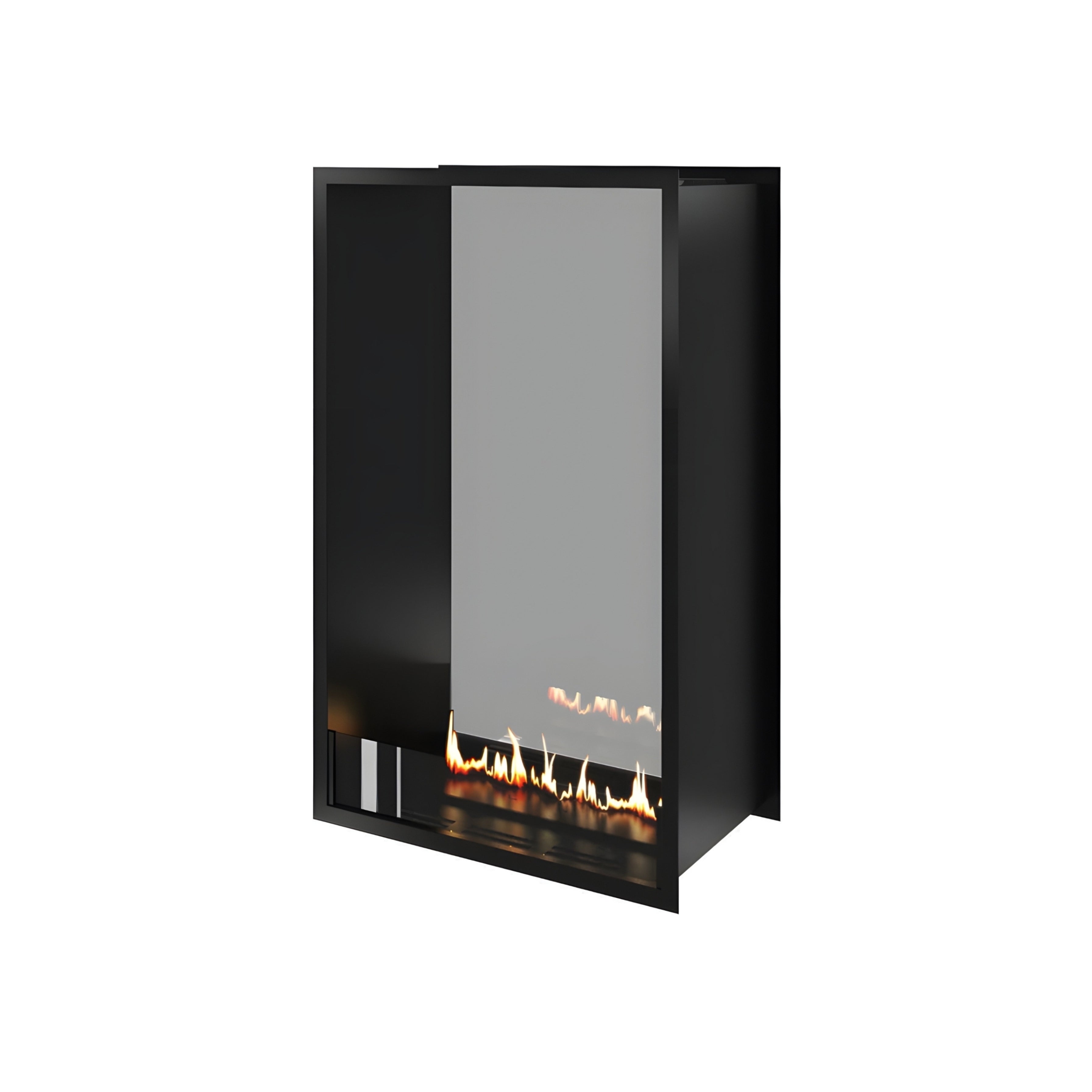 Fame Vertical Doorkijkhaard Enkel Volle Glas 60 x 100 cm