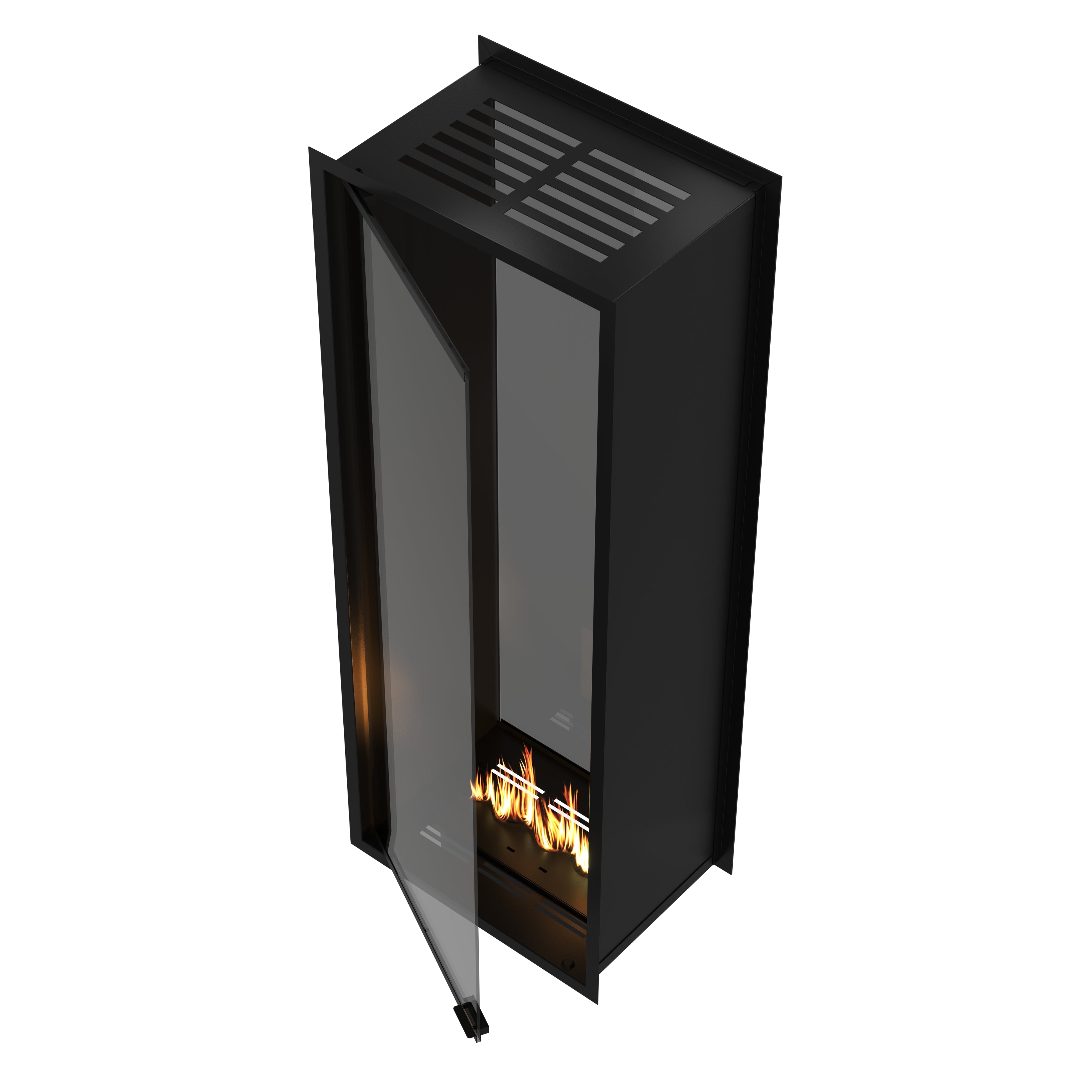 Fame Vertical Doorkijkhaard Met Volle Glas 60 x 180 cm