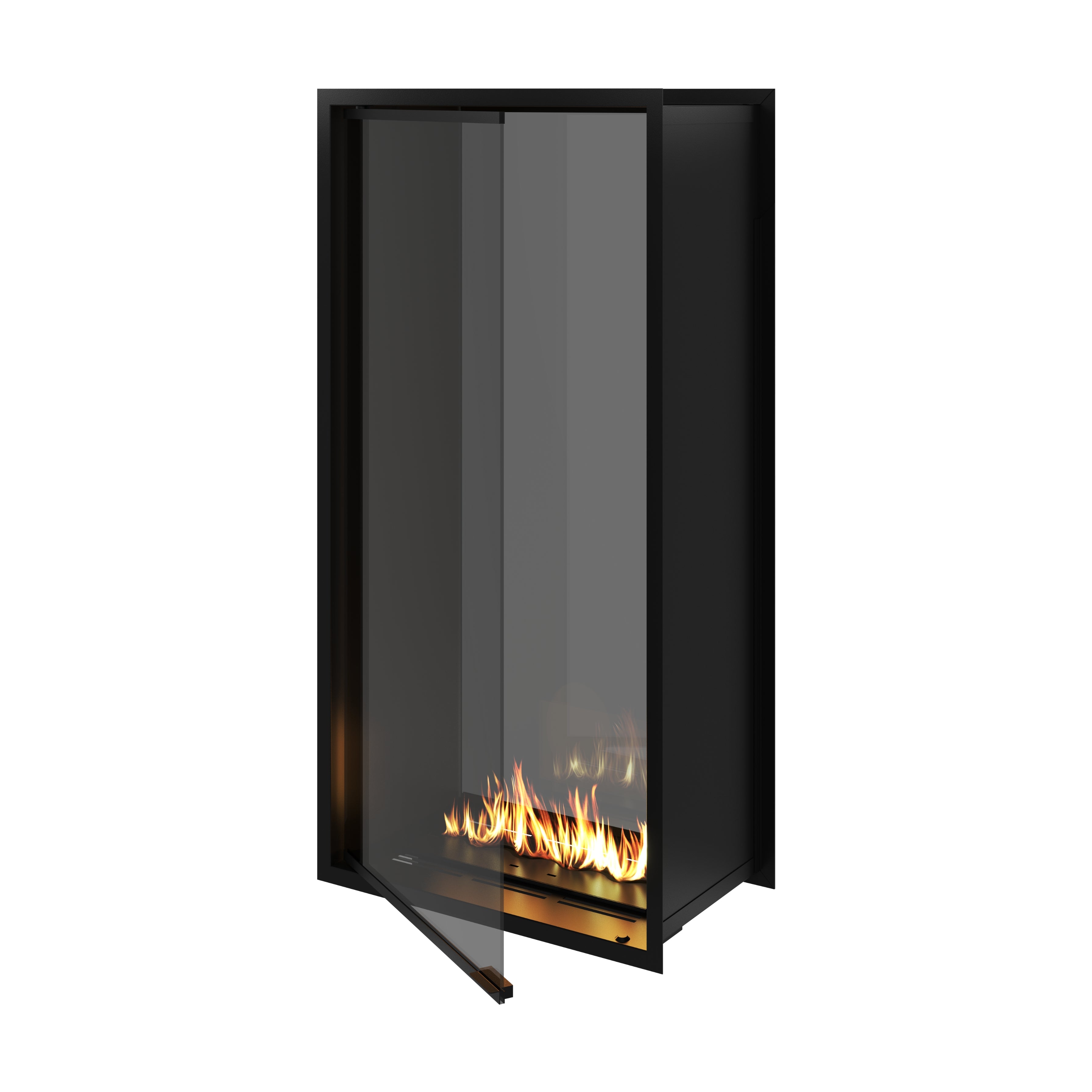 Fame Vertical Doorkijkhaard Met Volle Glas 70 x 140 cm