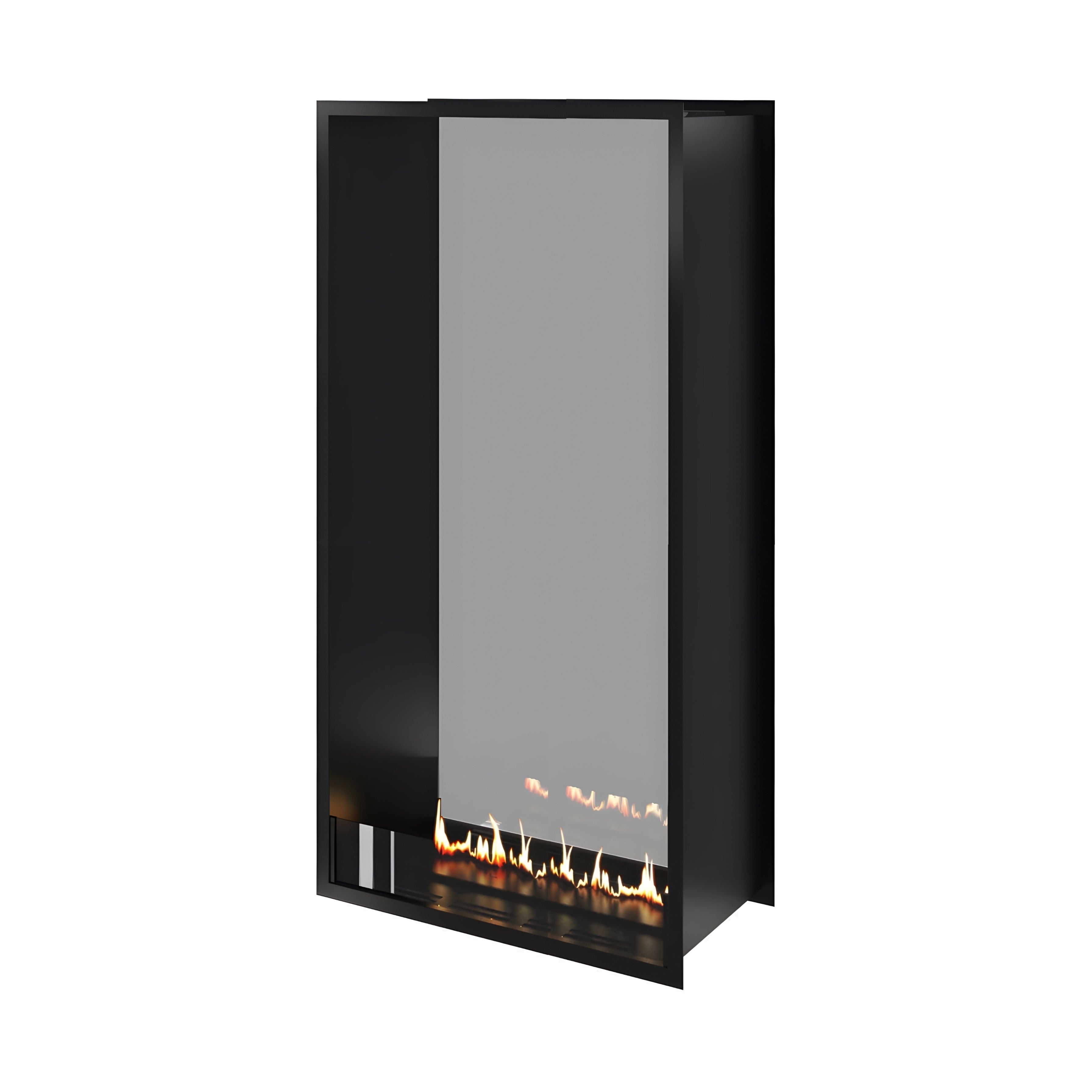 Fame Vertical Doorkijkhaard Enkel Volle Glas 70 x 140 cm