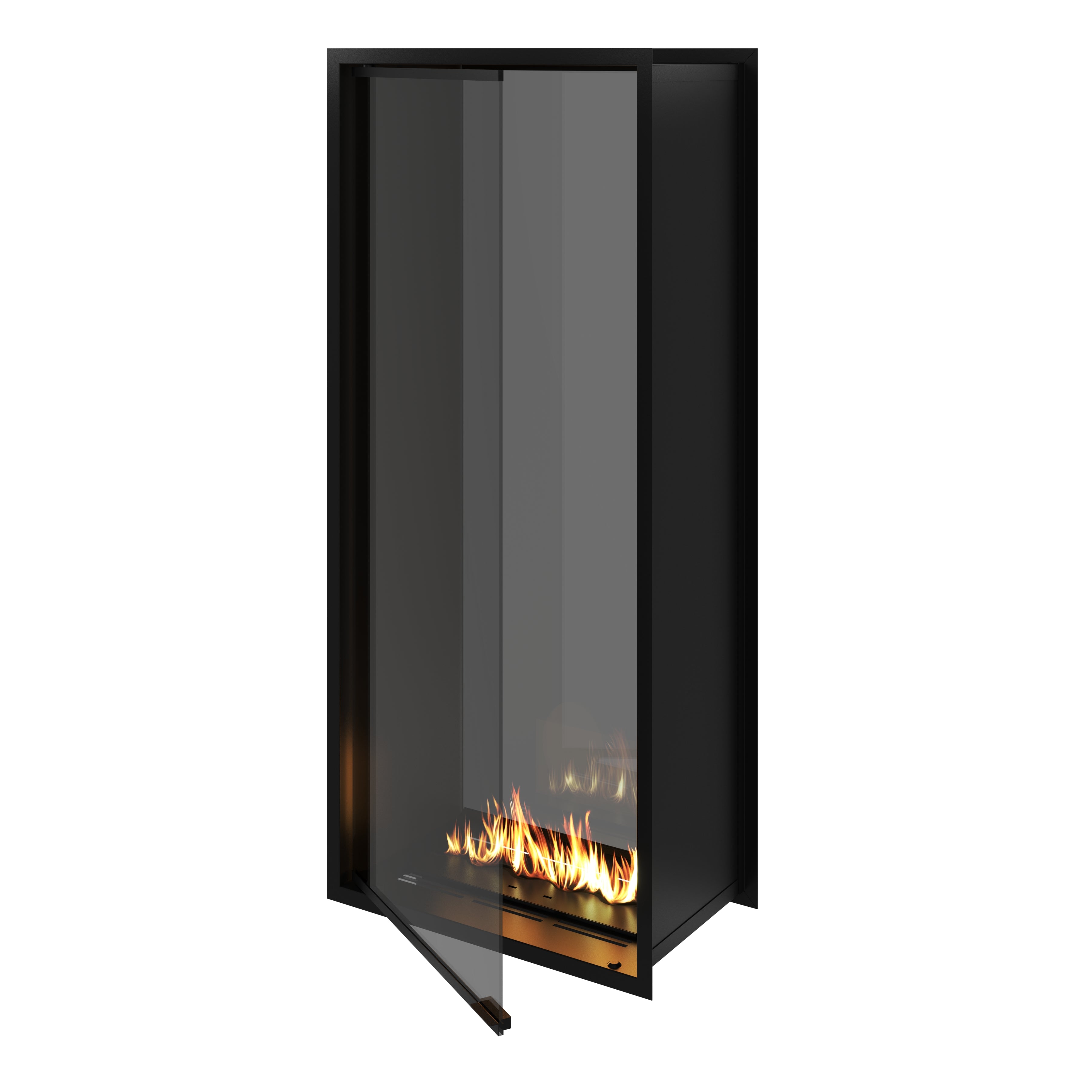 Fame Vertical Doorkijkhaard Met Volle Glas 70 x 160 cm