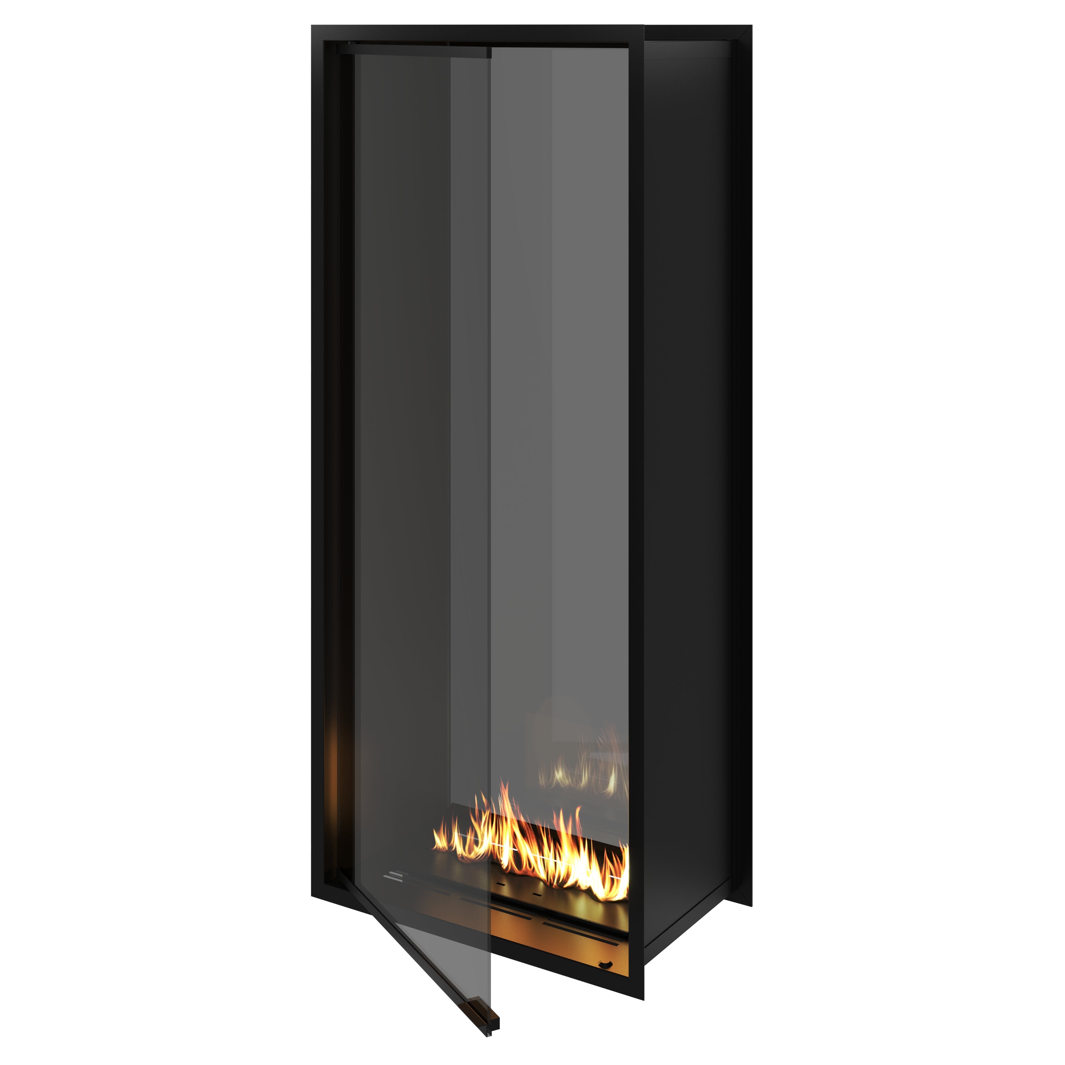 Fame Vertical Doorkijkhaard Met Volle Glas 70 x 180 cm