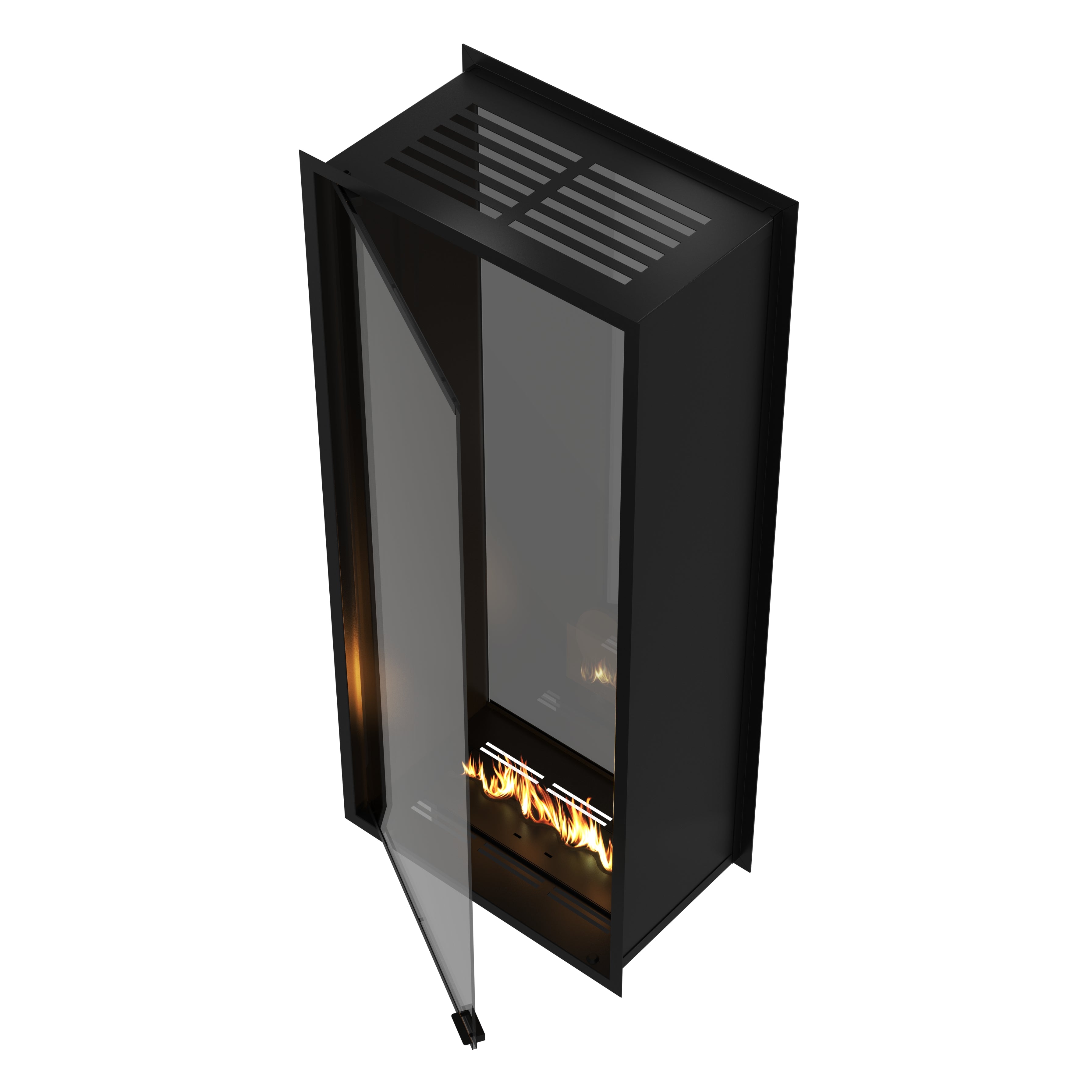 Fame Vertical Doorkijkhaard Met Volle Glas 70 x 180 cm