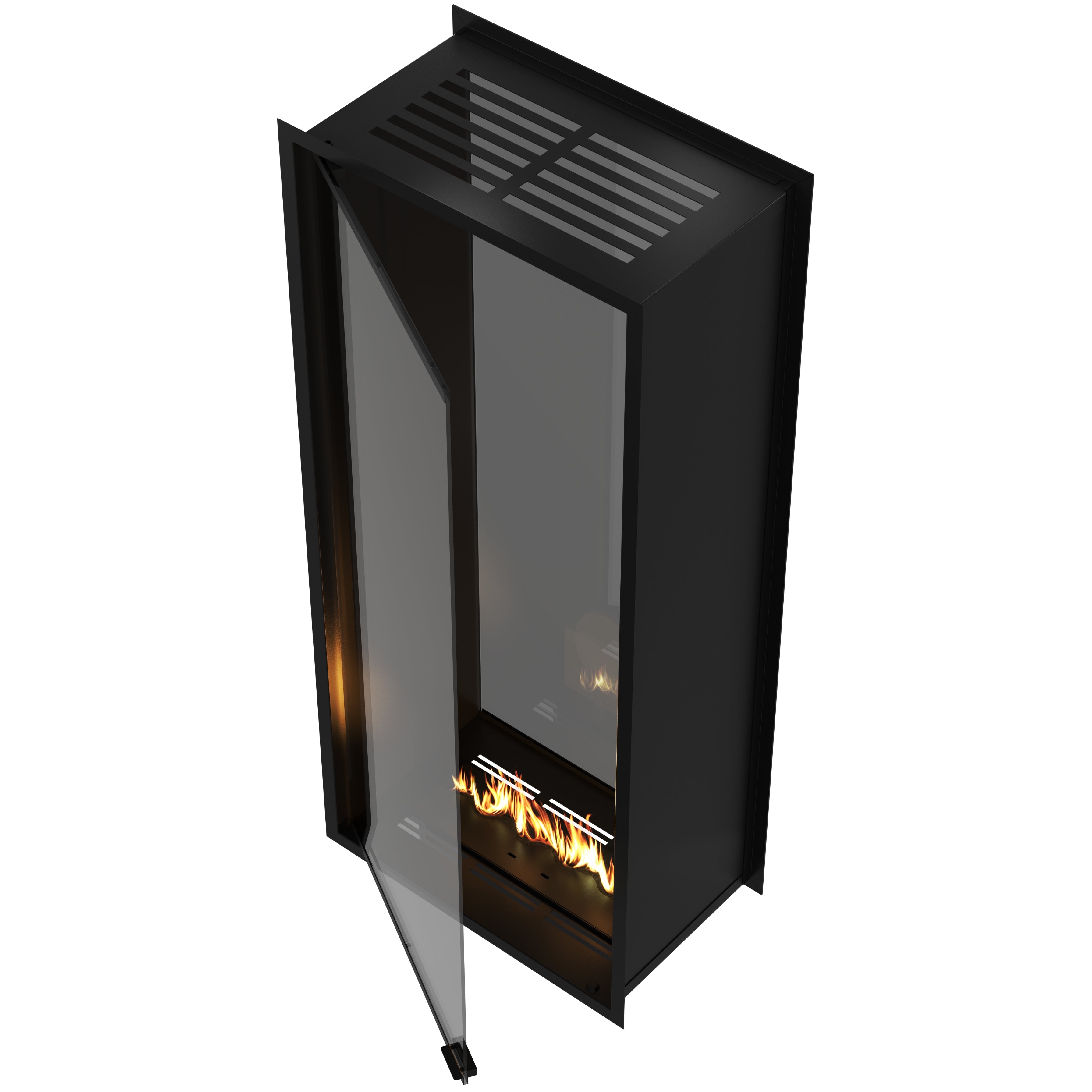 Fame Vertical Doorkijkhaard Met Volle Glas 70 x 200 cm