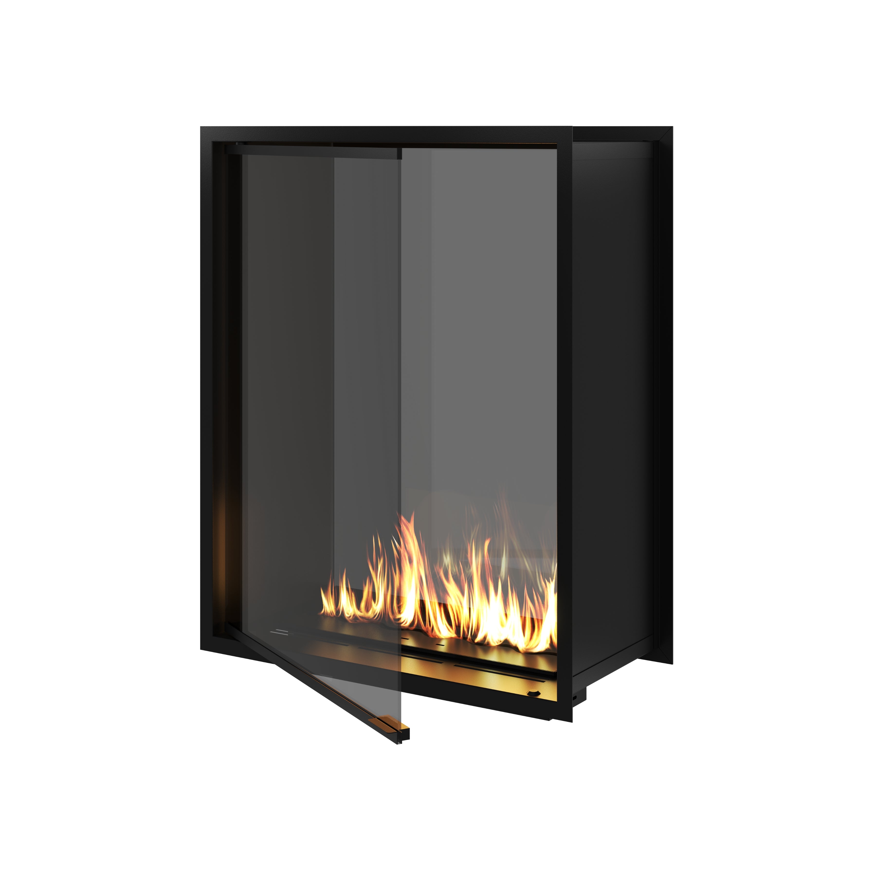 Fame Vertical Doorkijkhaard Met Volle Glas 80 x 100 cm