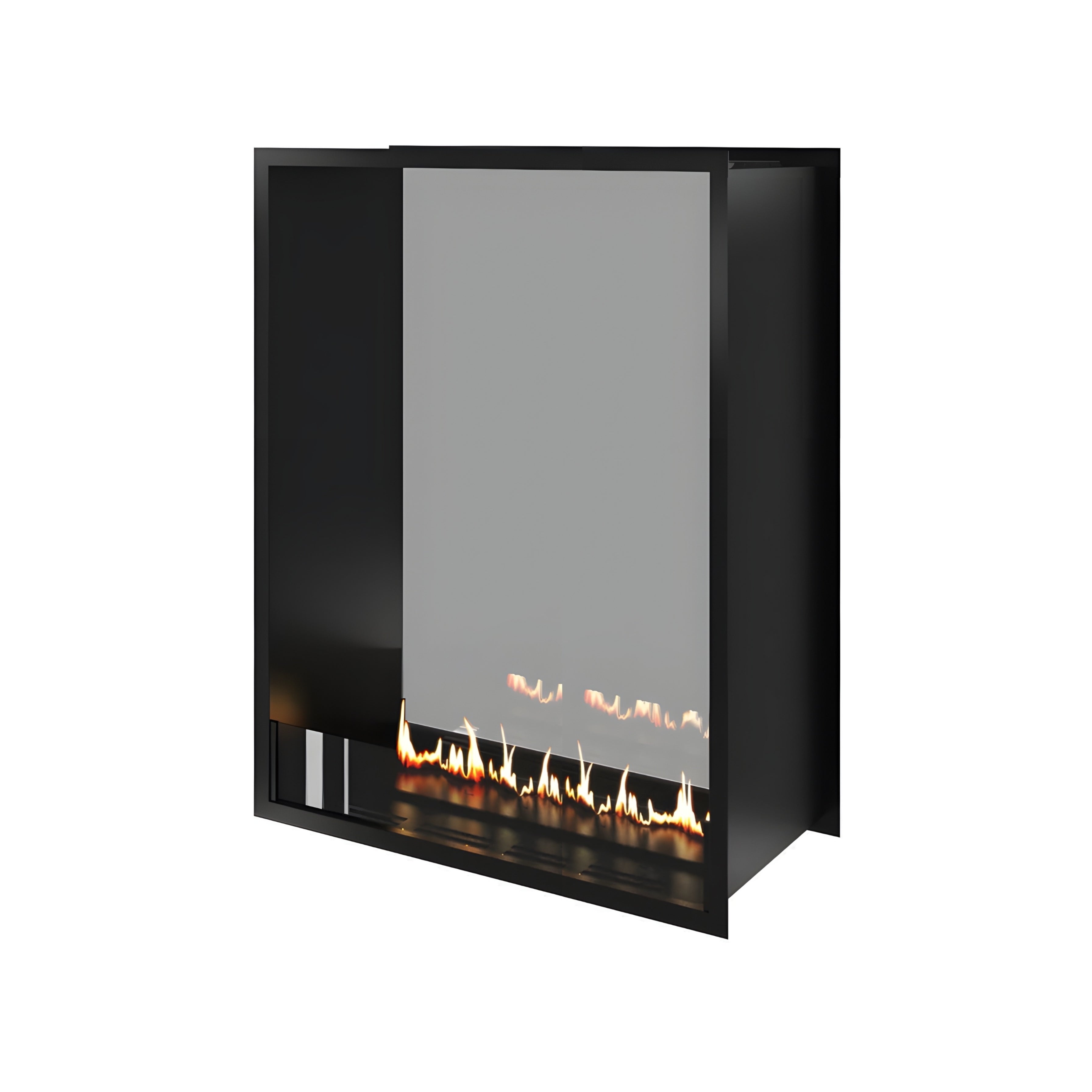 Fame Vertical Doorkijkhaard Enkel Volle Glas 80 x 100 cm