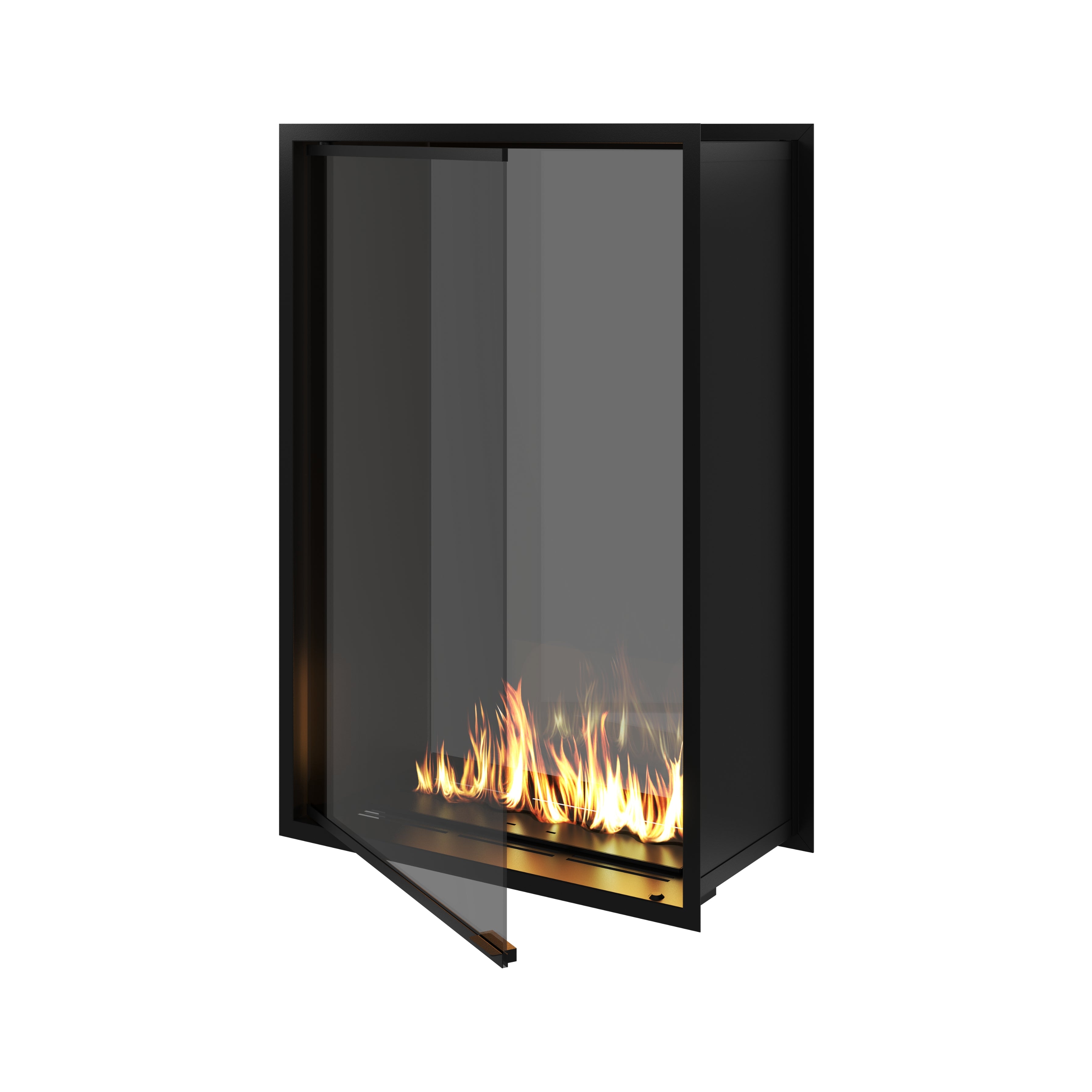 Fame Vertical Doorkijkhaard Met Volle Glas 80 x 120 cm