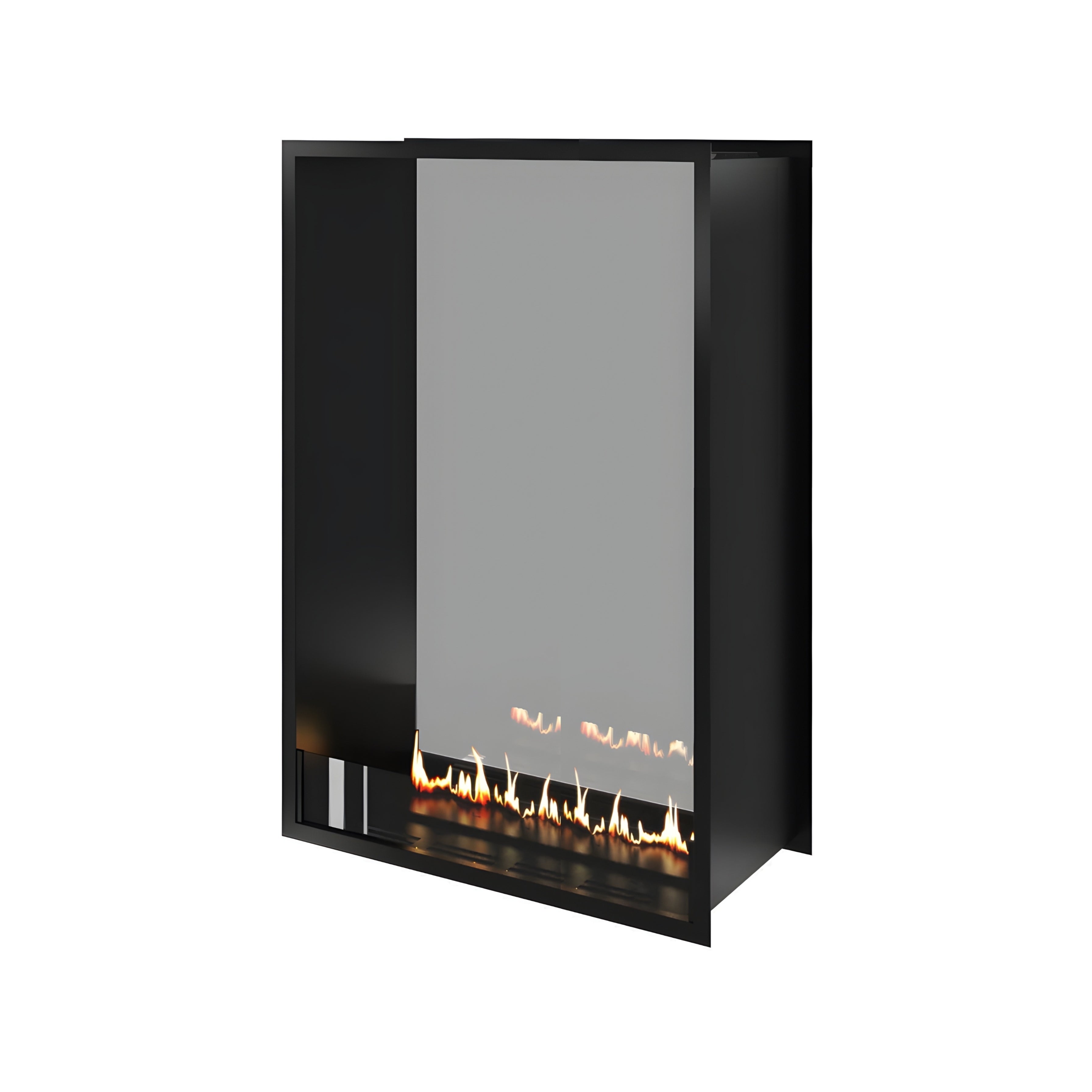 Fame Vertical Doorkijkhaard Enkel Volle Glas 80 x 120 cm