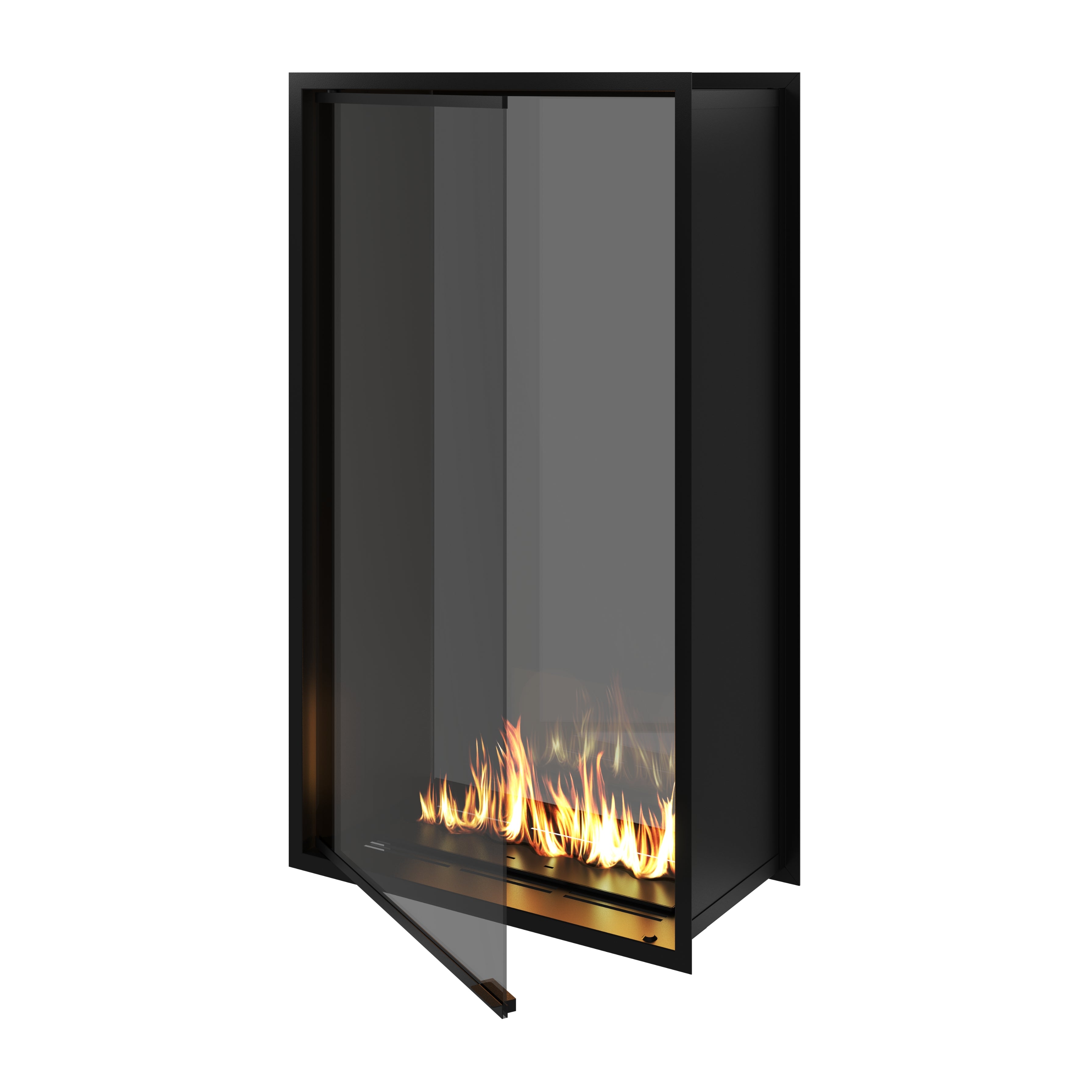 Fame Vertical Doorkijkhaard Met Volle Glas 80 x 140 cm