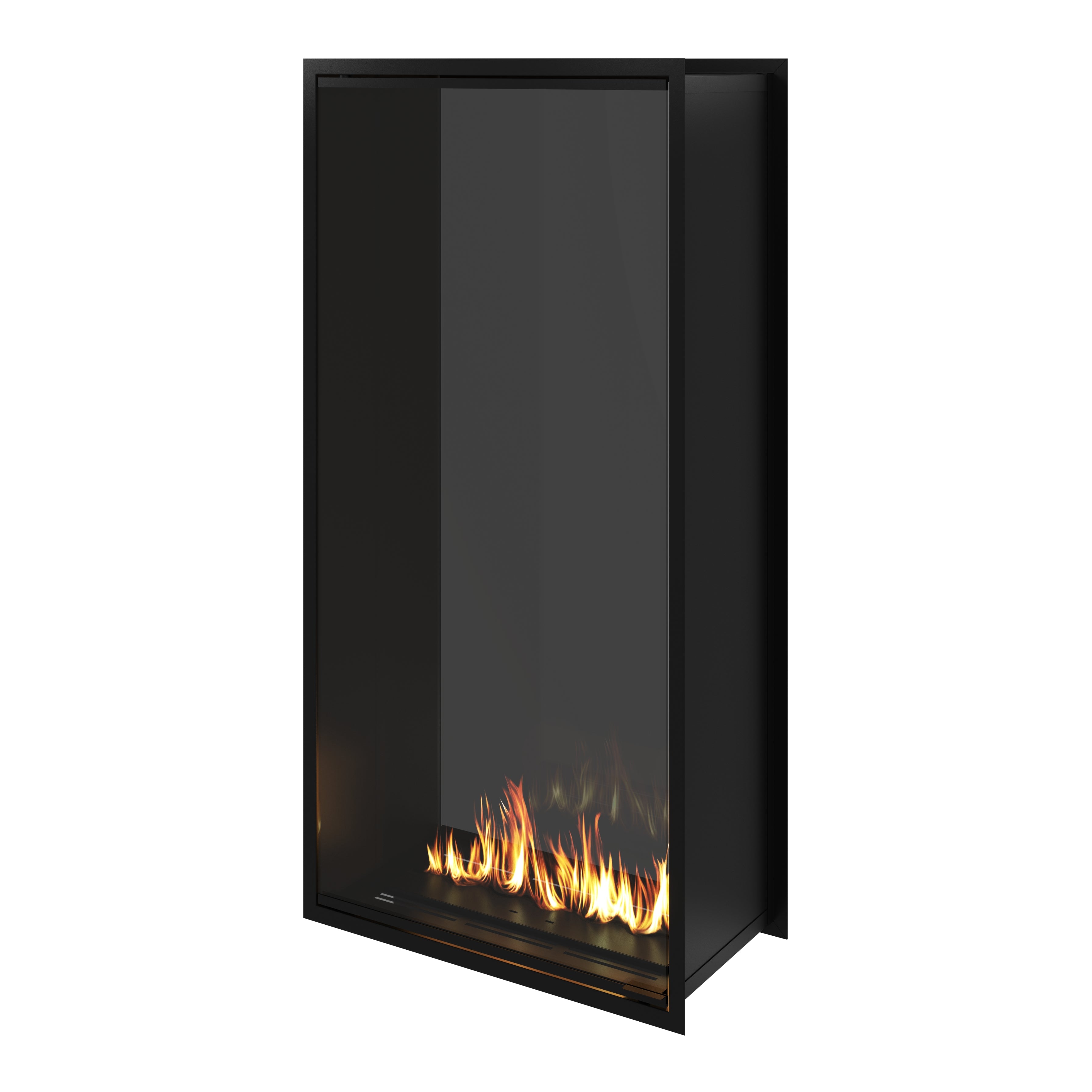 Fame Vertical Doorkijkhaard Met Volle Glas 80 x 160 cm