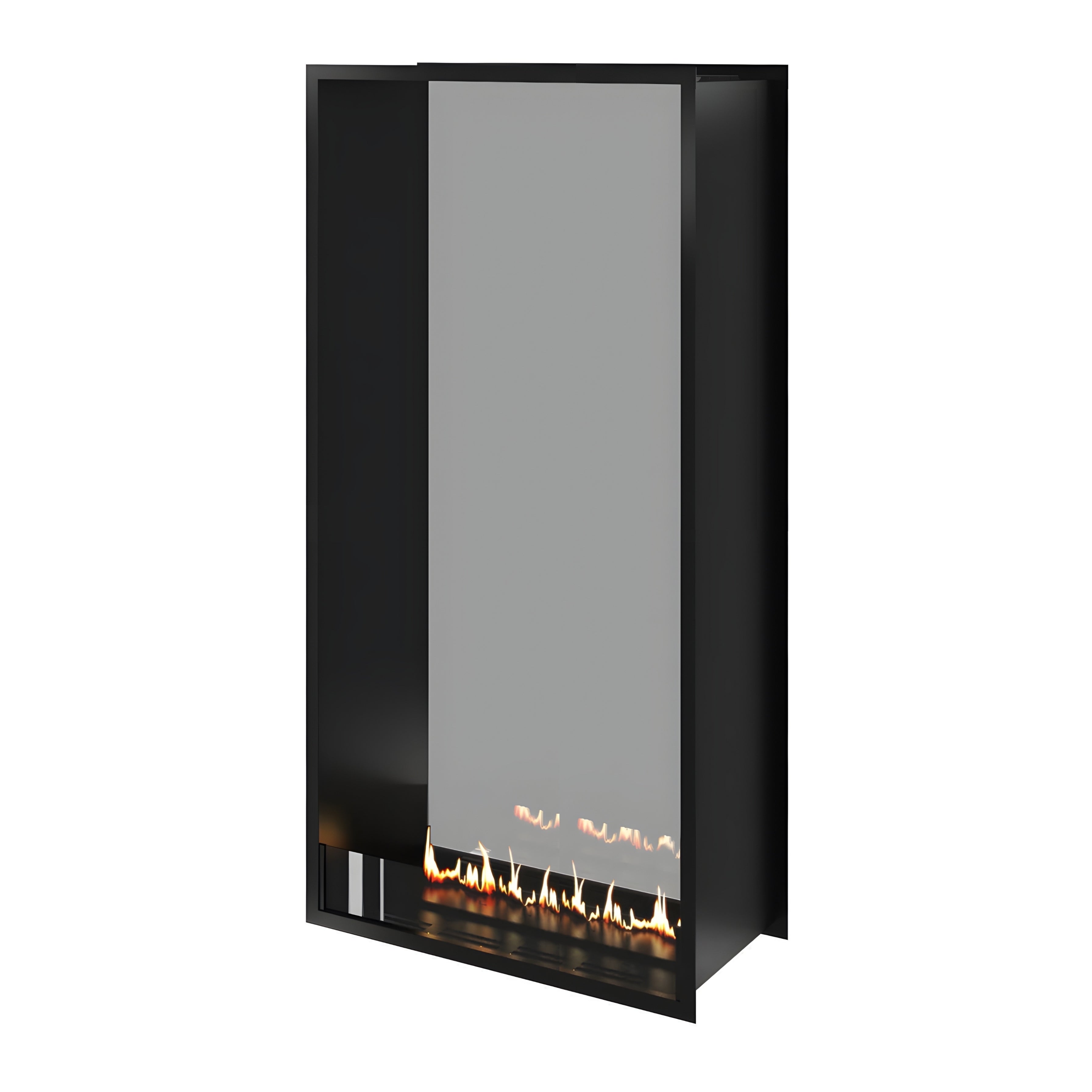 Fame Vertical Doorkijkhaard Enkel Volle Glas 80 x 160 cm