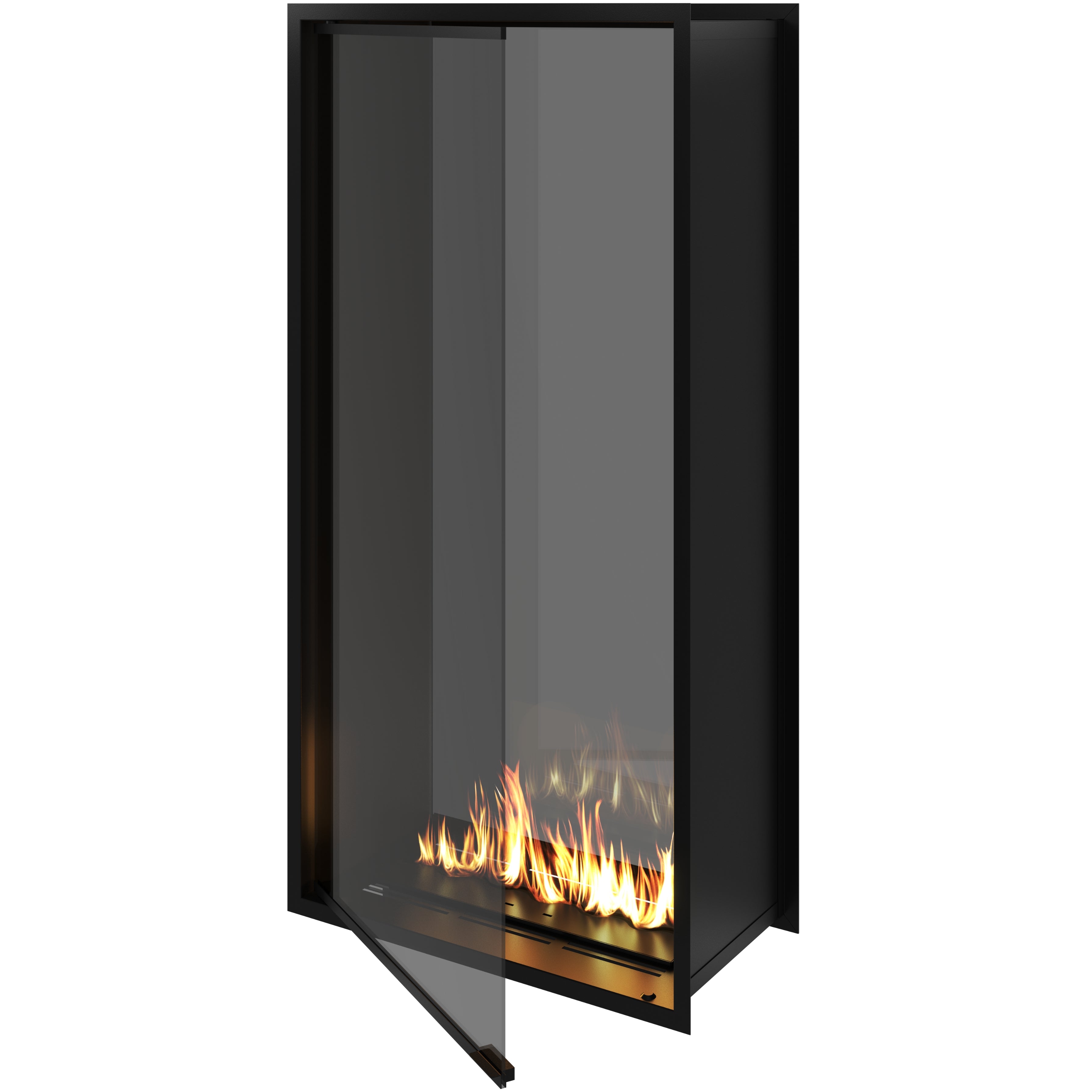 Fame Vertical Doorkijkhaard Met Volle Glas 80 x 200 cm