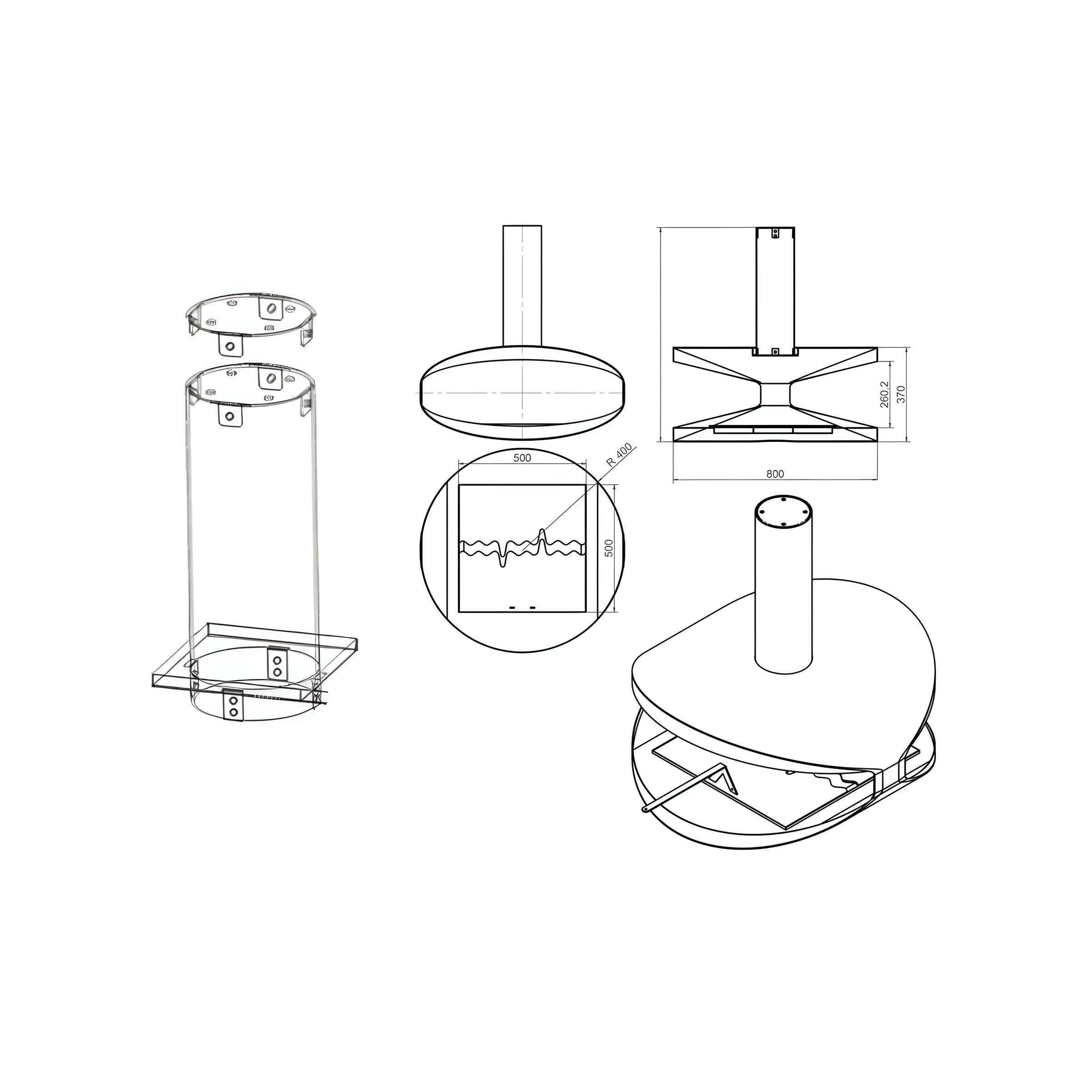 Hamma Hanging Bio Fireplace PREMIUM Collection 80 cm