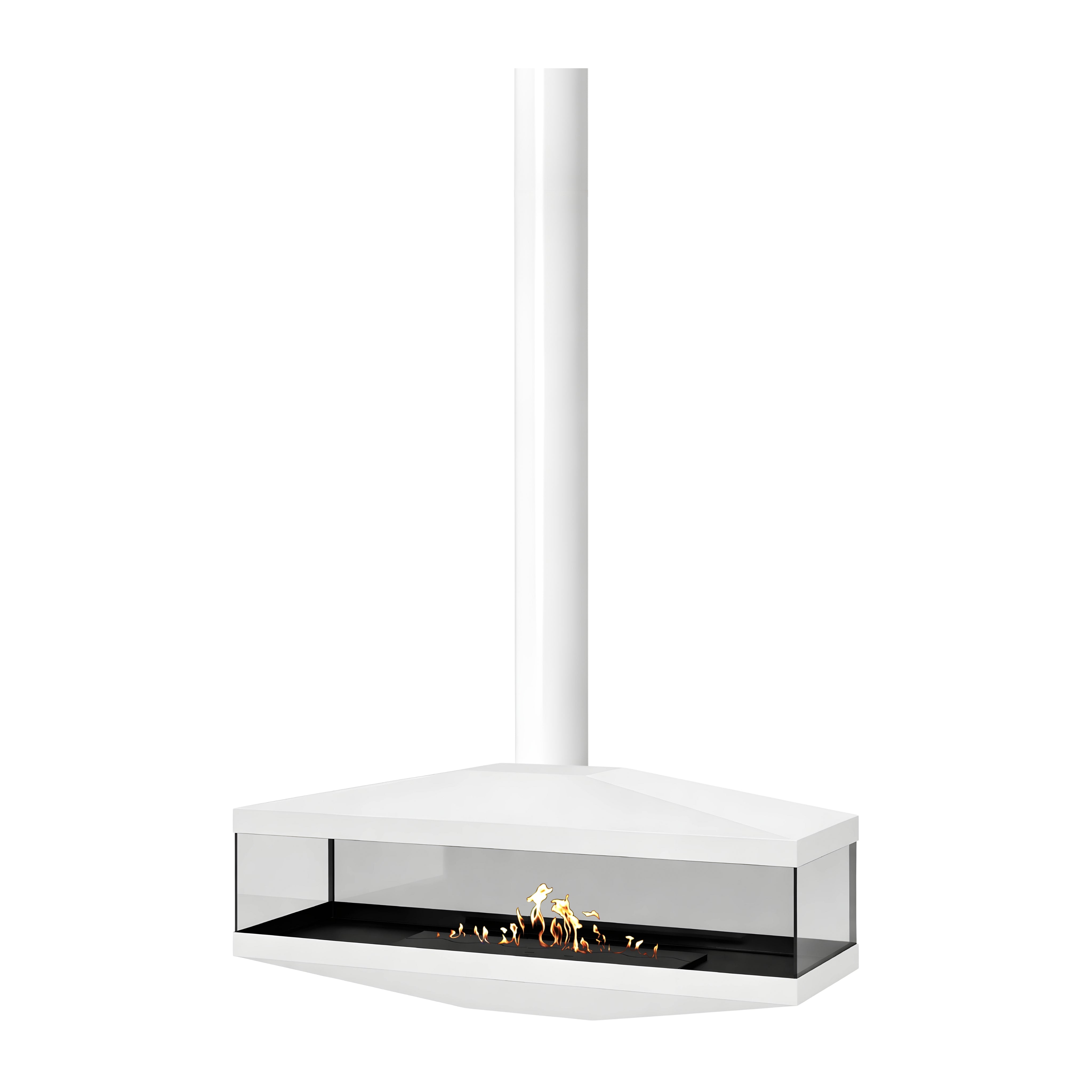 Aura Tube Wit Doorkijk Plafondhaard 120 cm