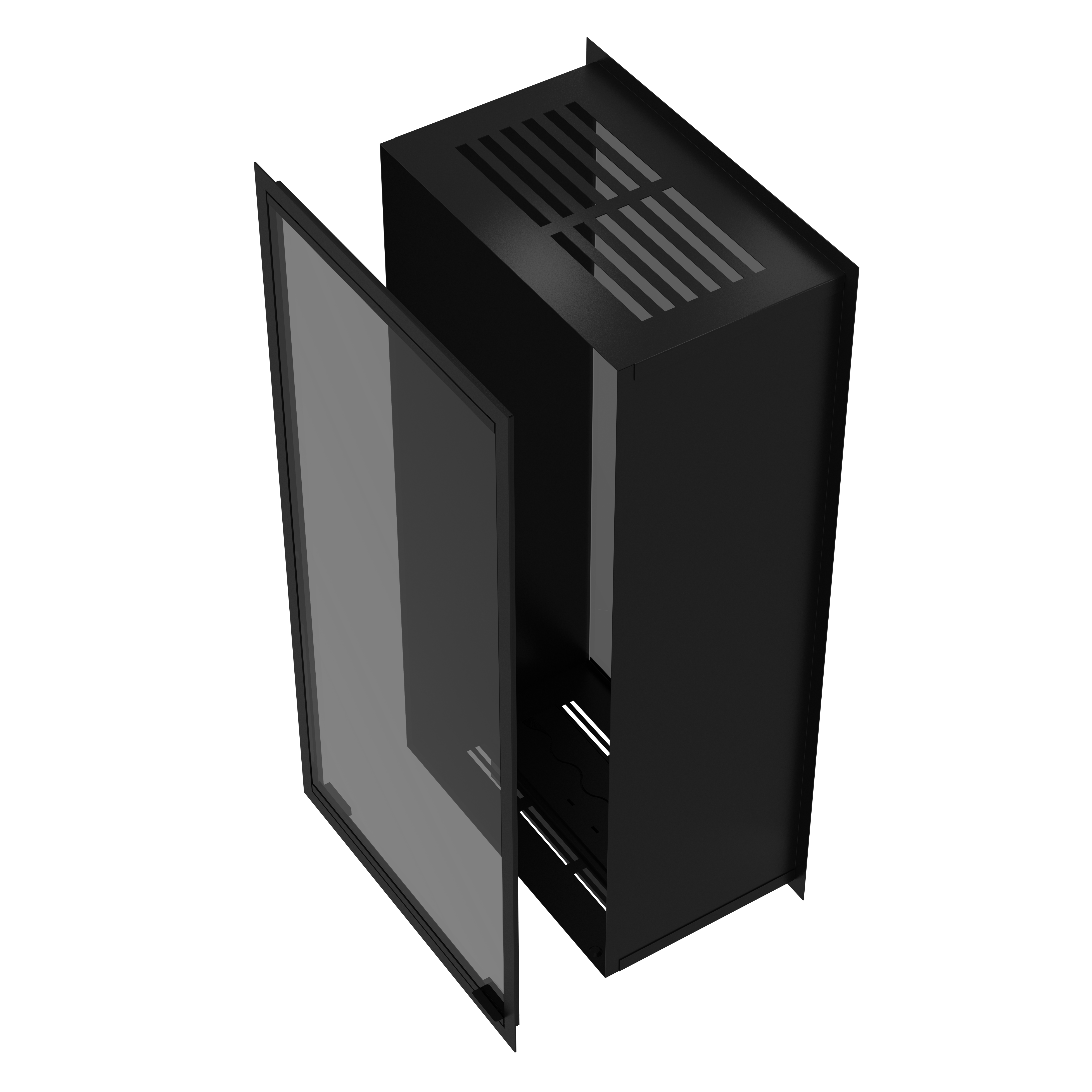 Fame Vertical Doorkijkhaard Met Volle Glas 80 x 100 cm