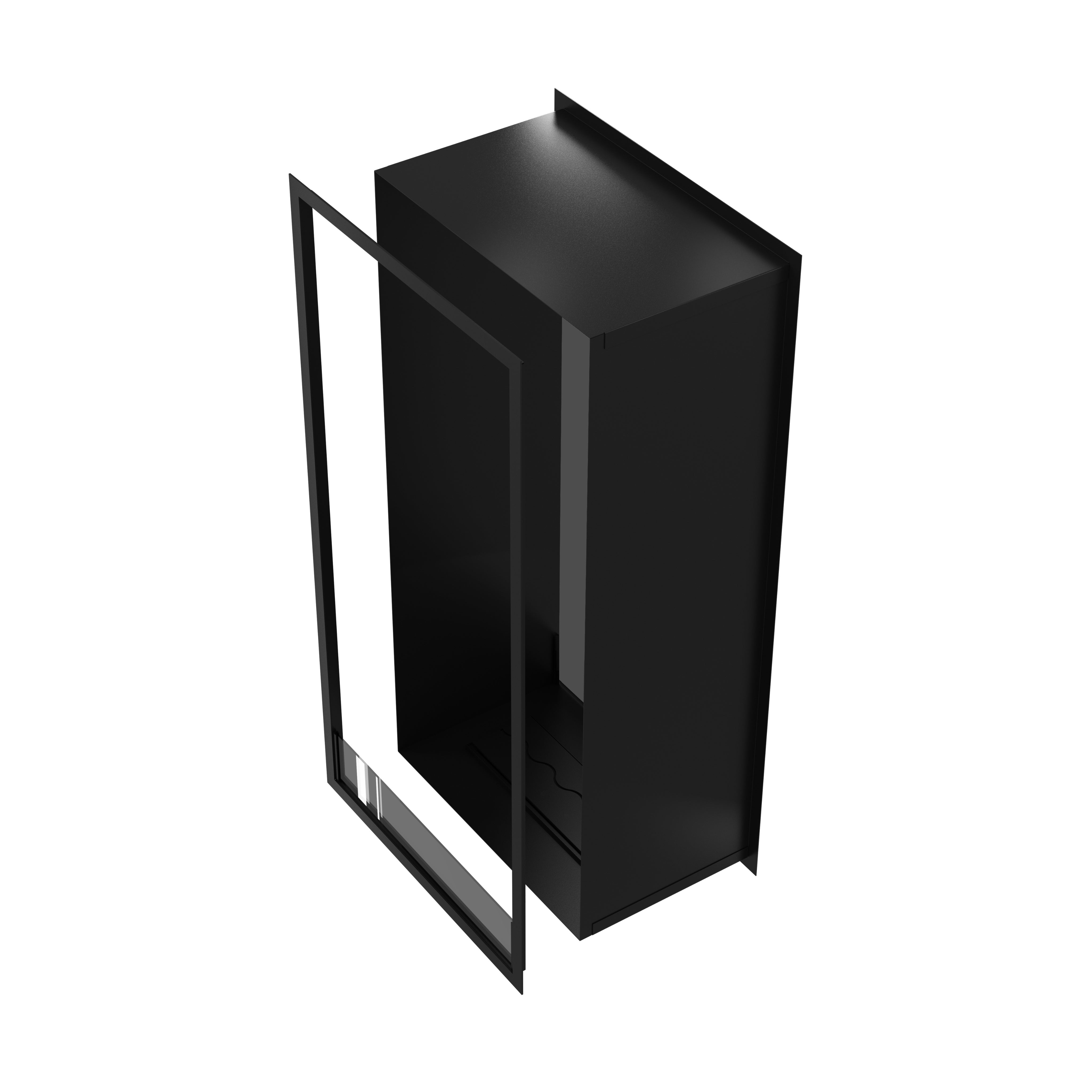 Fame Vertical Doorkijkhaard Enkel Volle Glas 100 x 120 cm