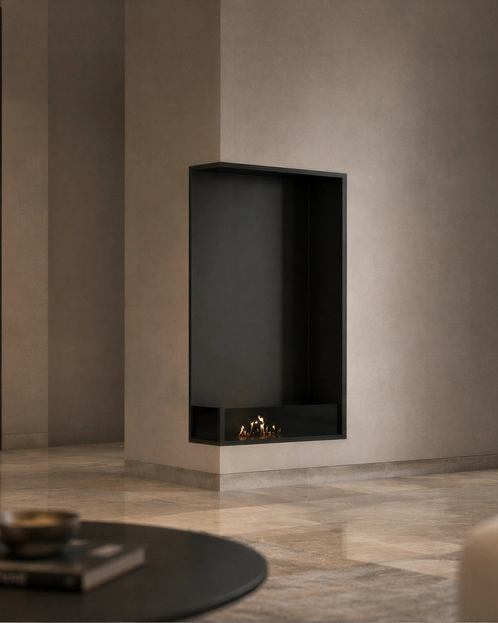 Base vertical laag glas